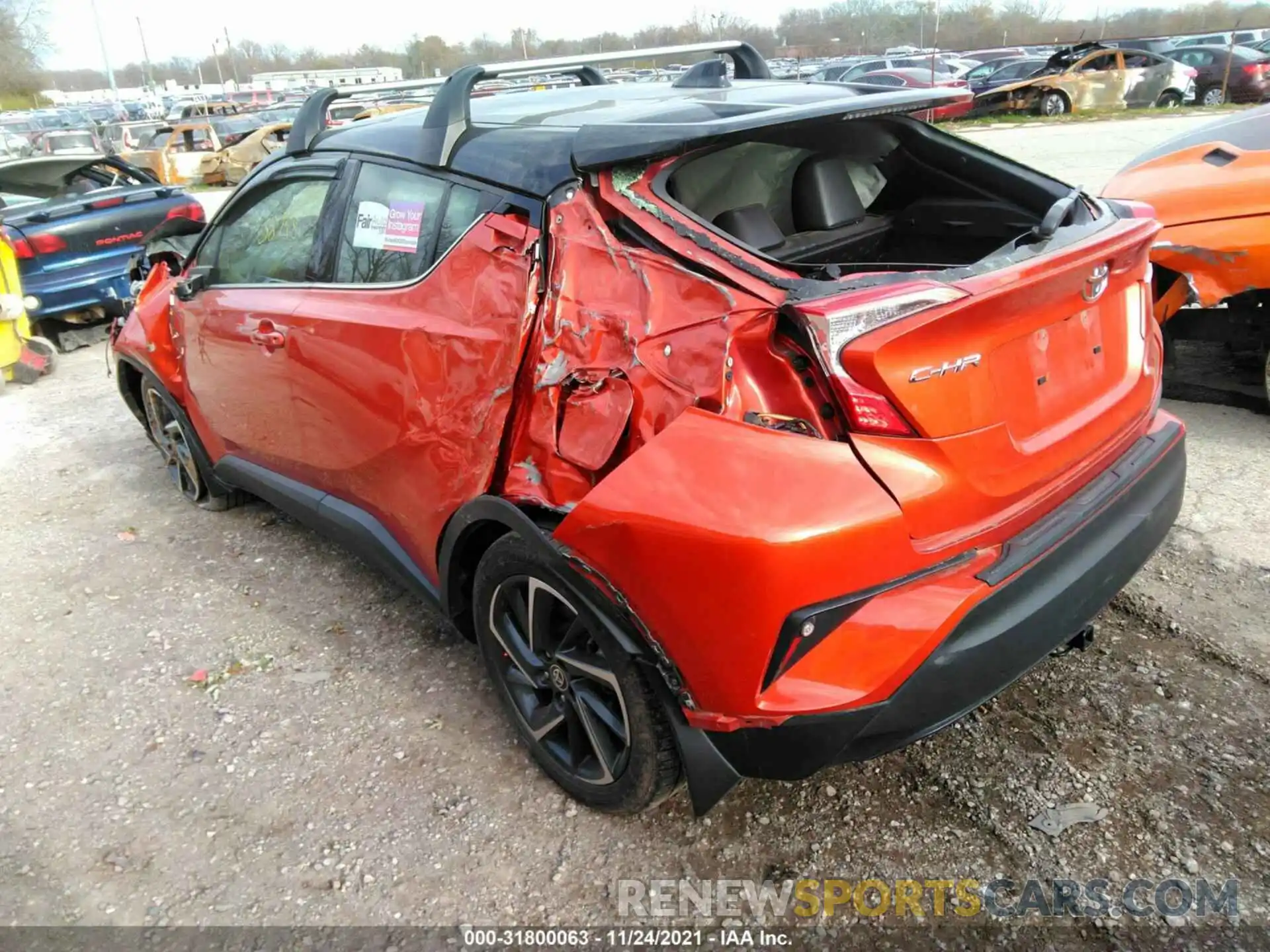 3 Photograph of a damaged car JTNKHMBX6L1066596 TOYOTA C-HR 2020