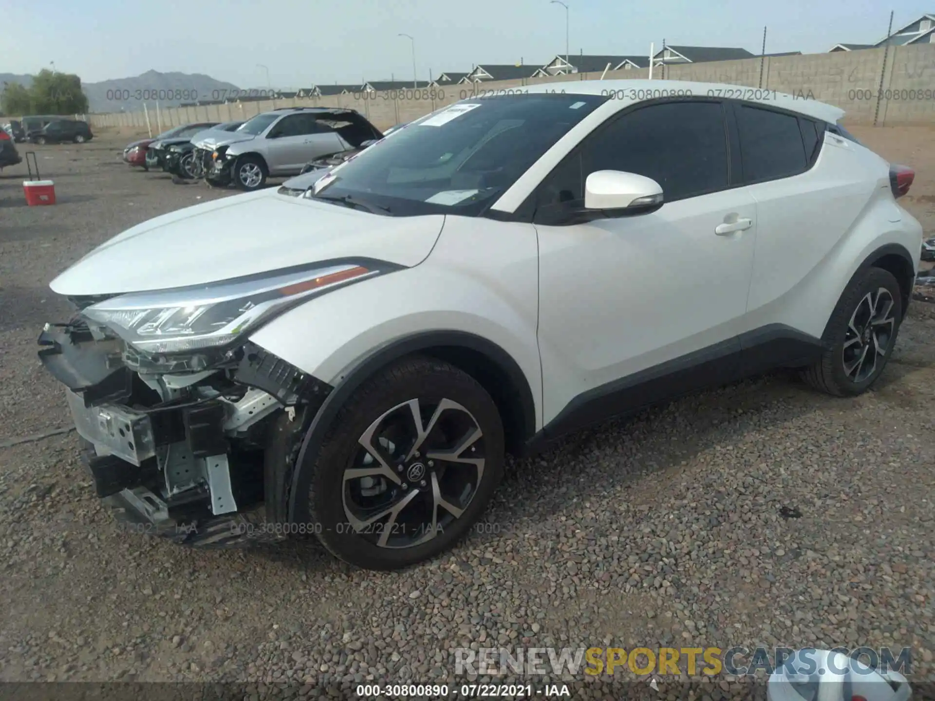 2 Фотография поврежденного автомобиля JTNKHMBX6L1071054 TOYOTA C-HR 2020