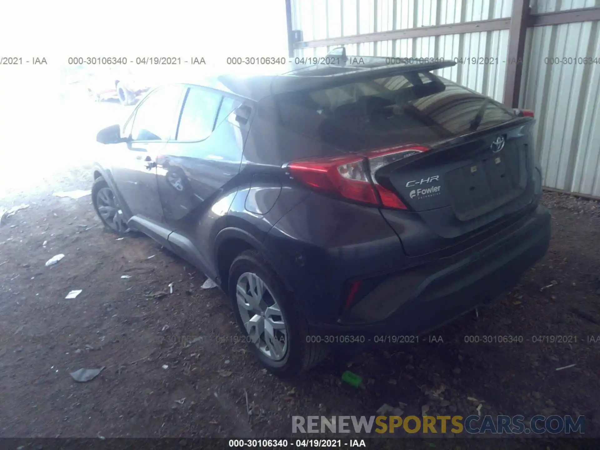 3 Photograph of a damaged car JTNKHMBX6L1093457 TOYOTA C-HR 2020