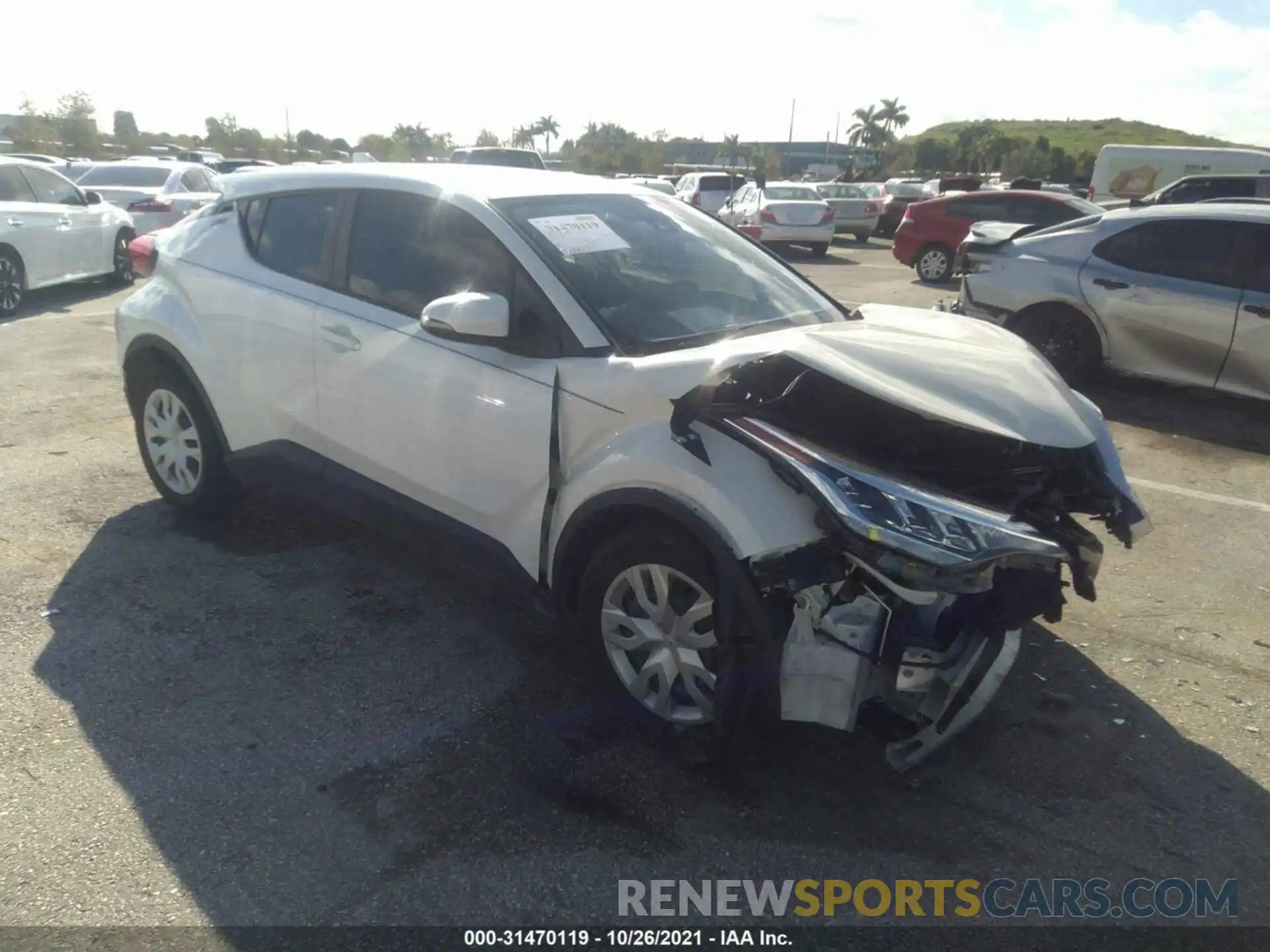 1 Photograph of a damaged car JTNKHMBX7L1075680 TOYOTA C-HR 2020