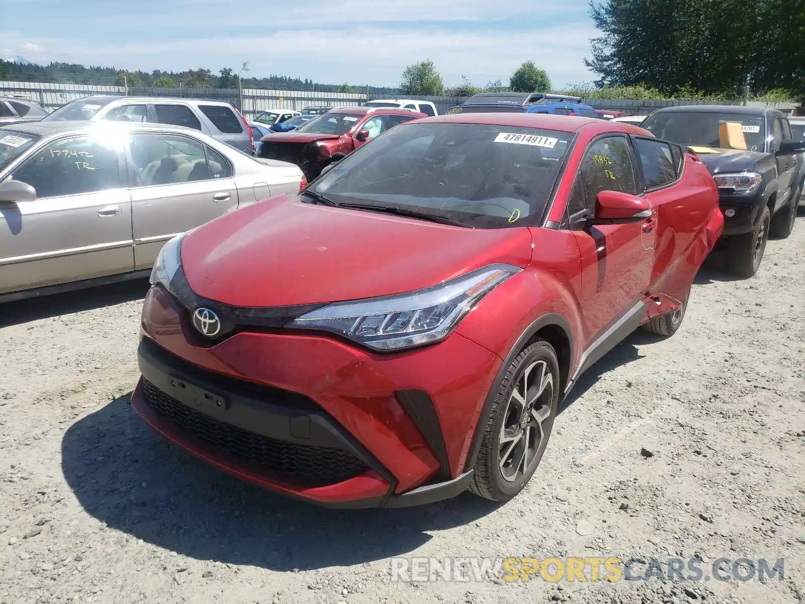 2 Photograph of a damaged car JTNKHMBX7L1080457 TOYOTA C-HR 2020