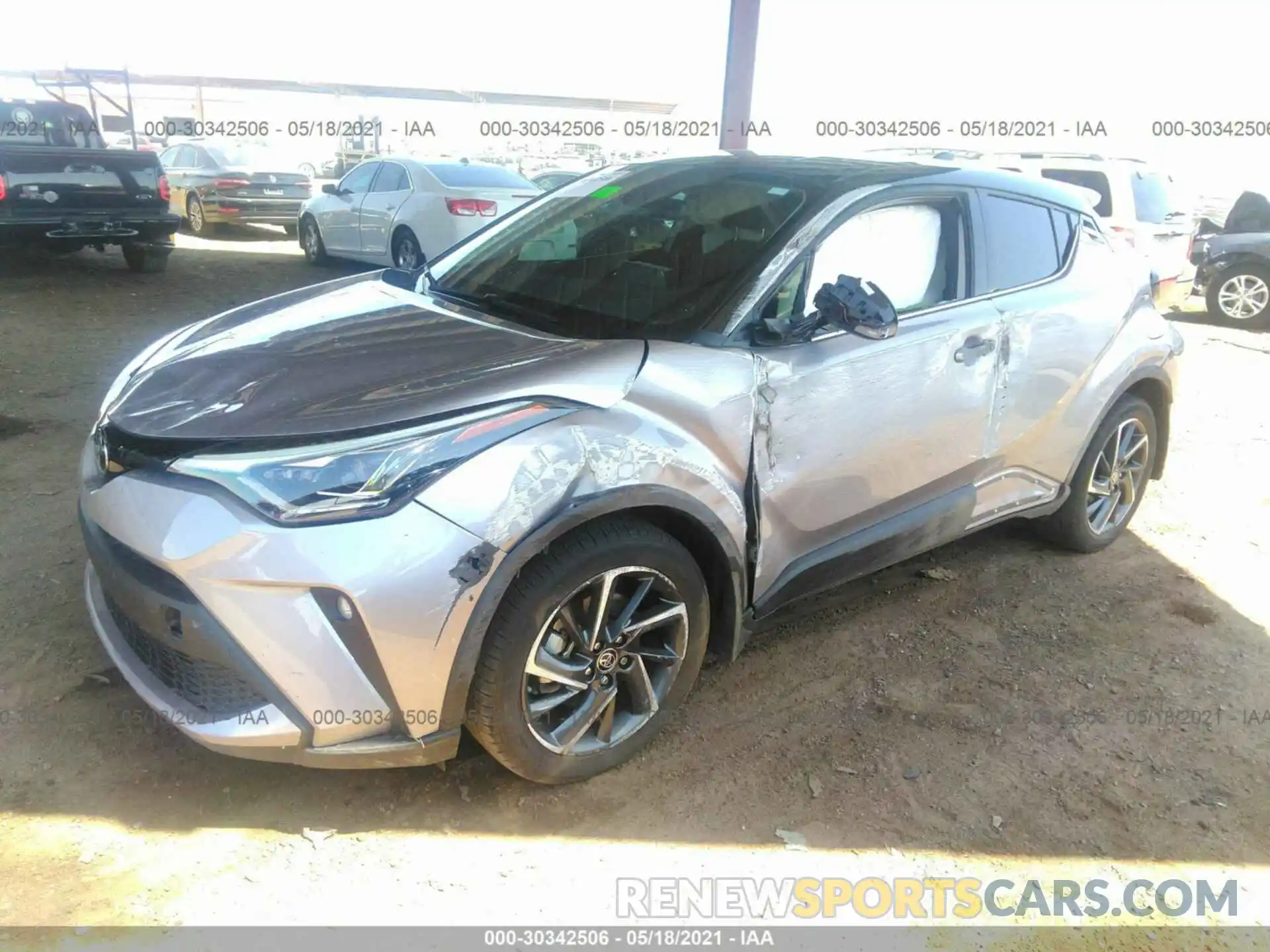 2 Фотография поврежденного автомобиля JTNKHMBX7L1088199 TOYOTA C-HR 2020