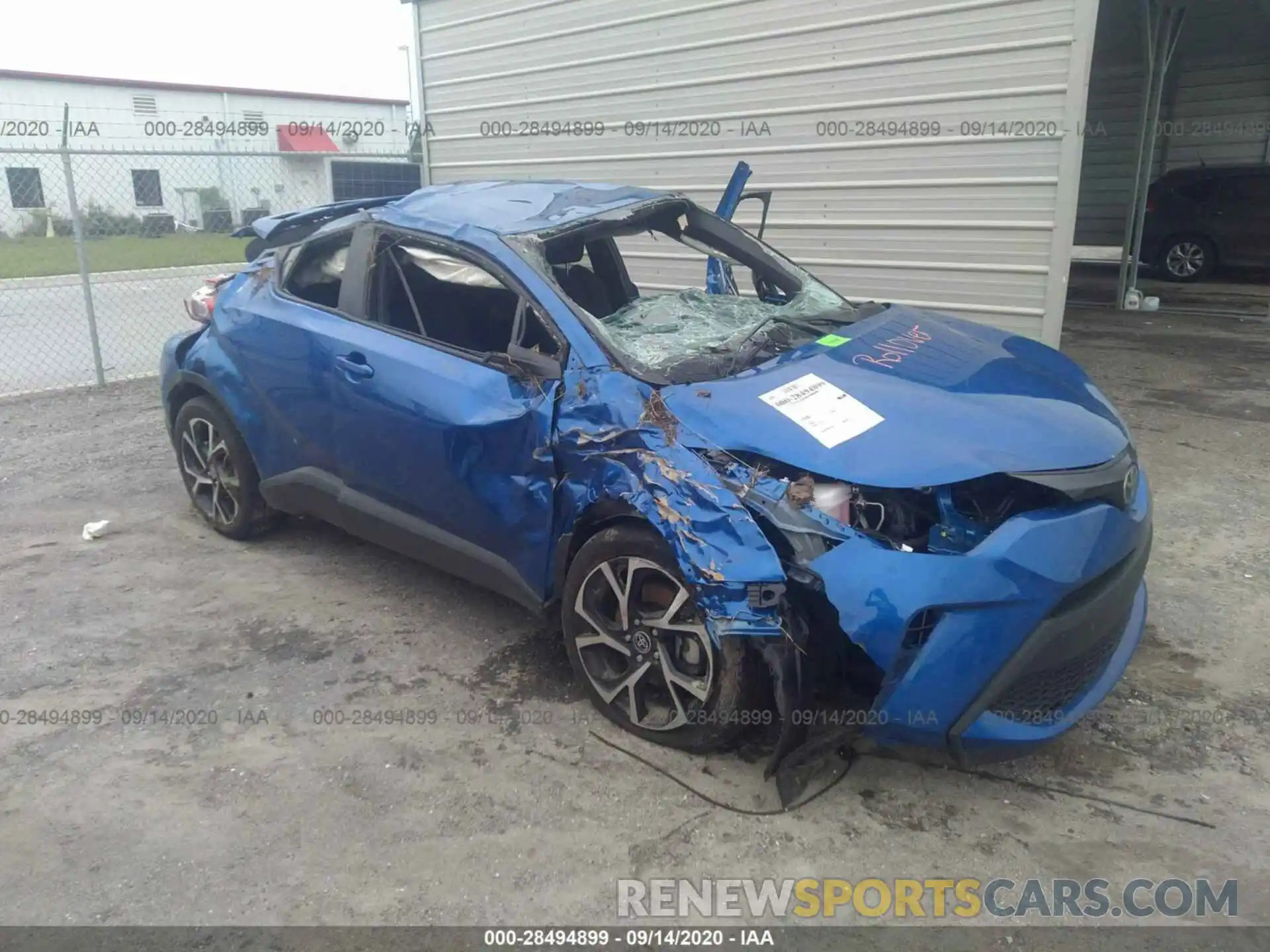 1 Photograph of a damaged car JTNKHMBX9L1074529 TOYOTA C-HR 2020