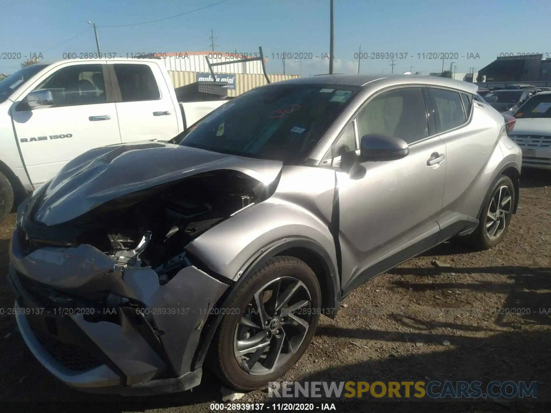 2 Photograph of a damaged car JTNKHMBX9L1079844 TOYOTA C-HR 2020