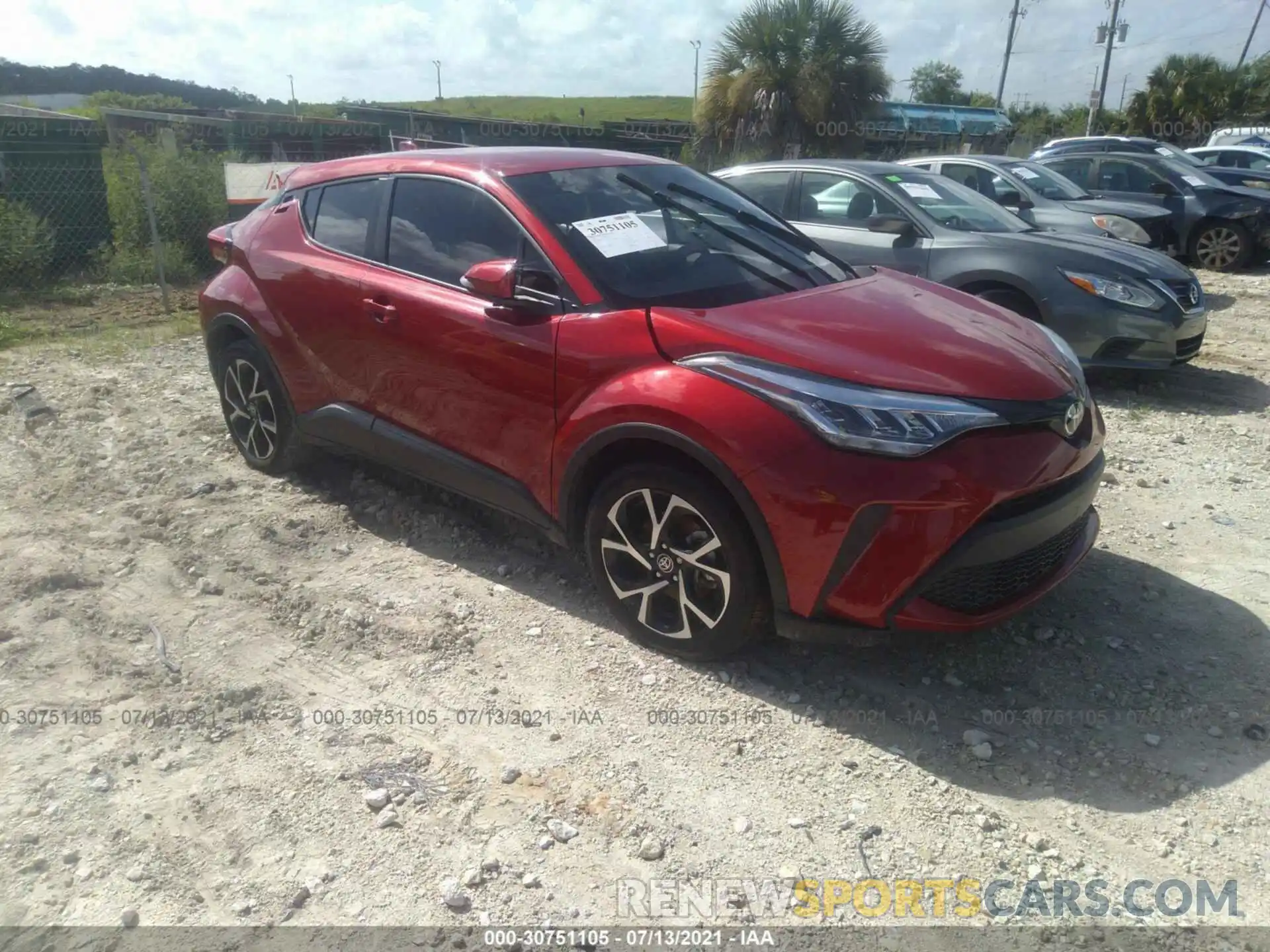 1 Photograph of a damaged car JTNKHMBX9L1081254 TOYOTA C-HR 2020