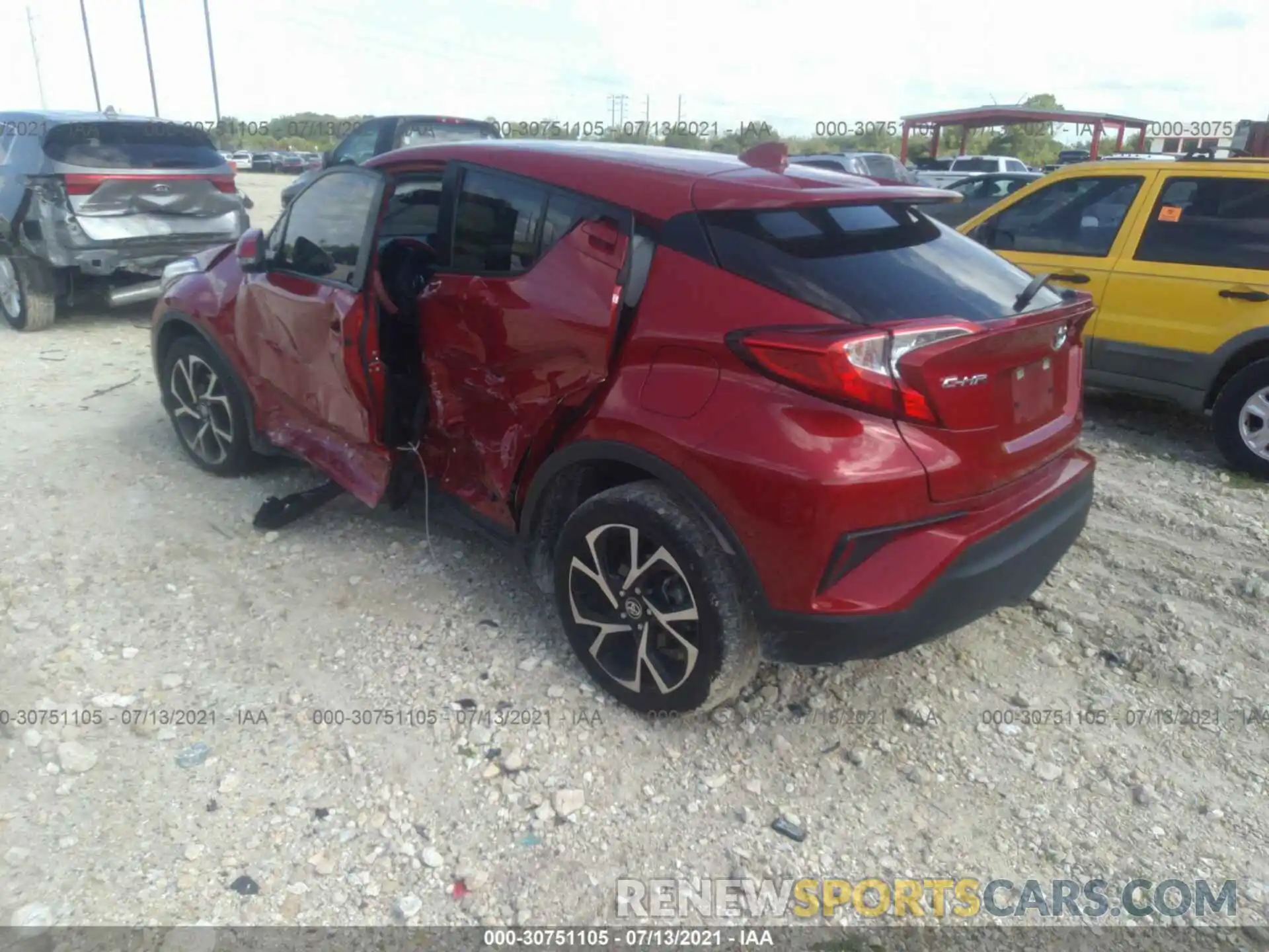 3 Фотография поврежденного автомобиля JTNKHMBX9L1081254 TOYOTA C-HR 2020