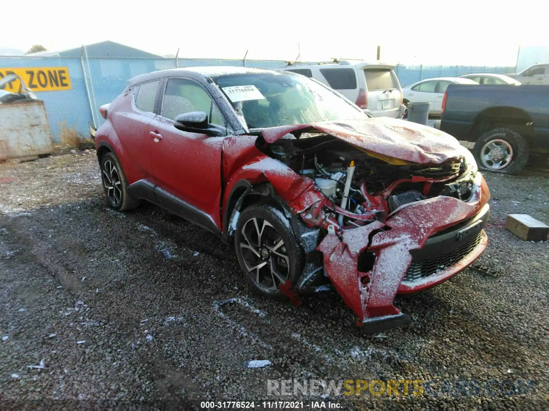 1 Photograph of a damaged car JTNKHMBXXL1082784 TOYOTA C-HR 2020