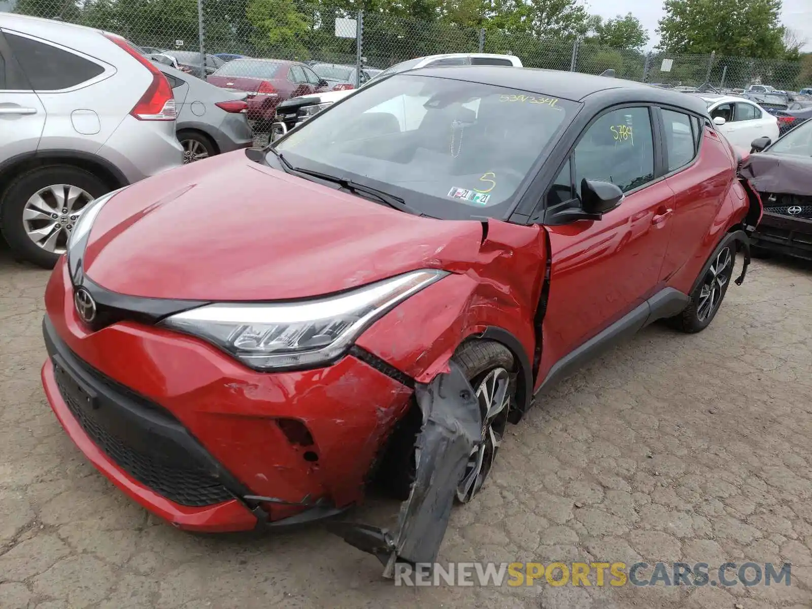 2 Photograph of a damaged car NMTKHMBX5LR112649 TOYOTA C-HR 2020