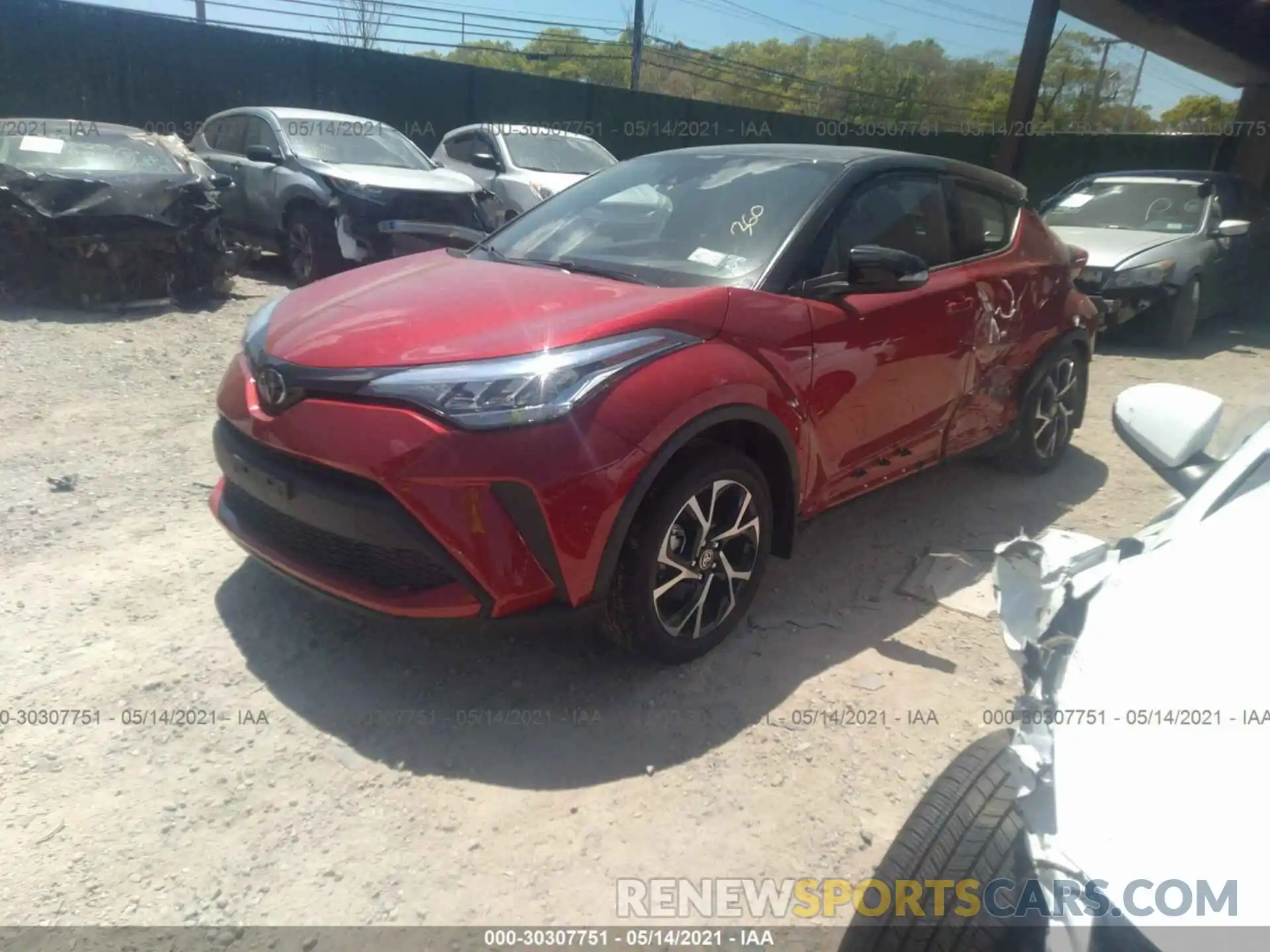 2 Фотография поврежденного автомобиля NMTKHMBX7LR114662 TOYOTA C-HR 2020