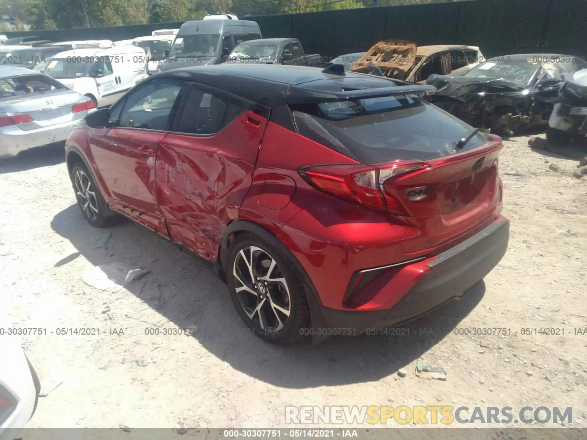 3 Фотография поврежденного автомобиля NMTKHMBX7LR114662 TOYOTA C-HR 2020