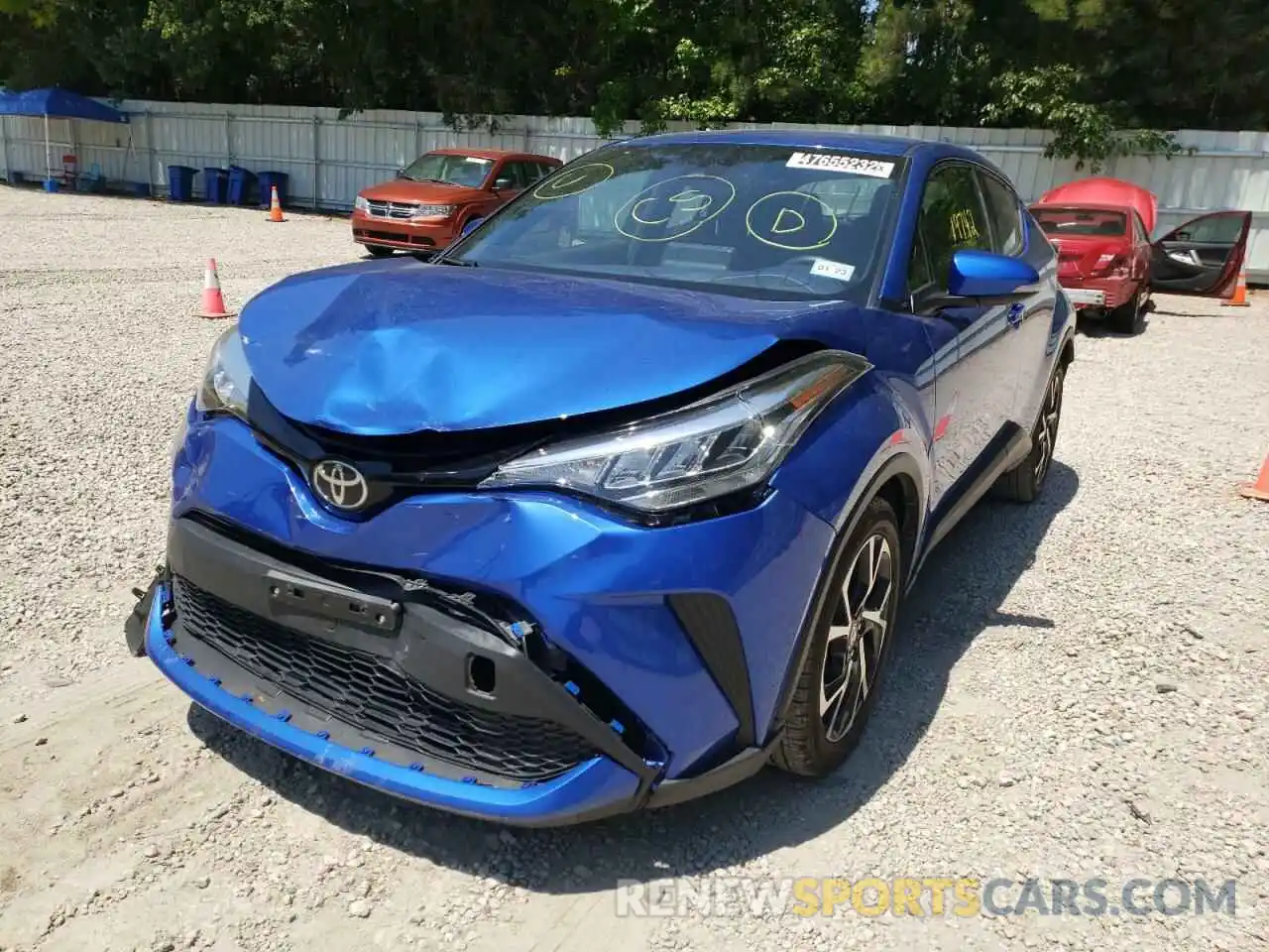 2 Photograph of a damaged car JTNKHMBX1M1102549 TOYOTA C-HR 2021