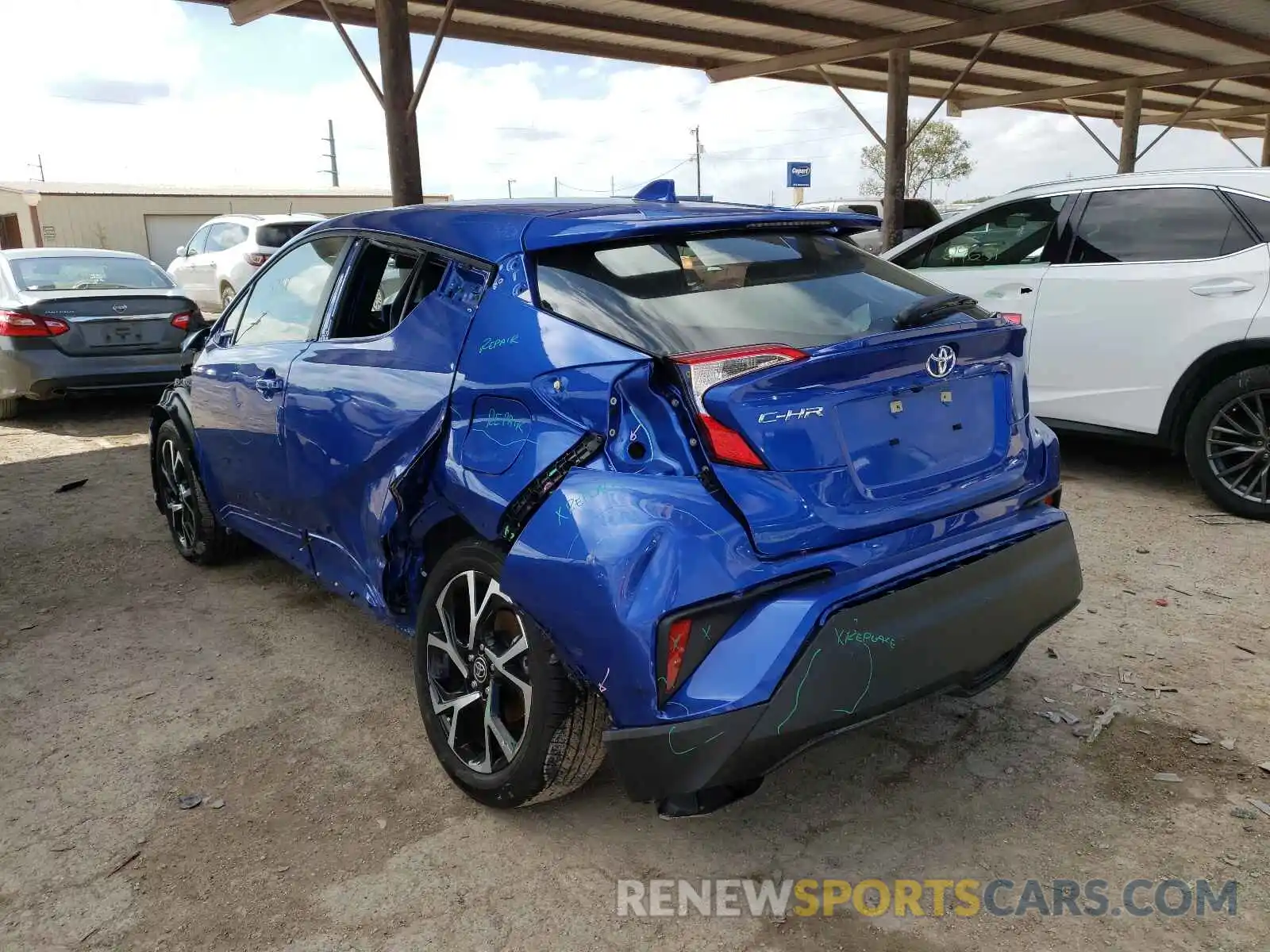 3 Photograph of a damaged car JTNKHMBX2M1117349 TOYOTA C-HR 2021