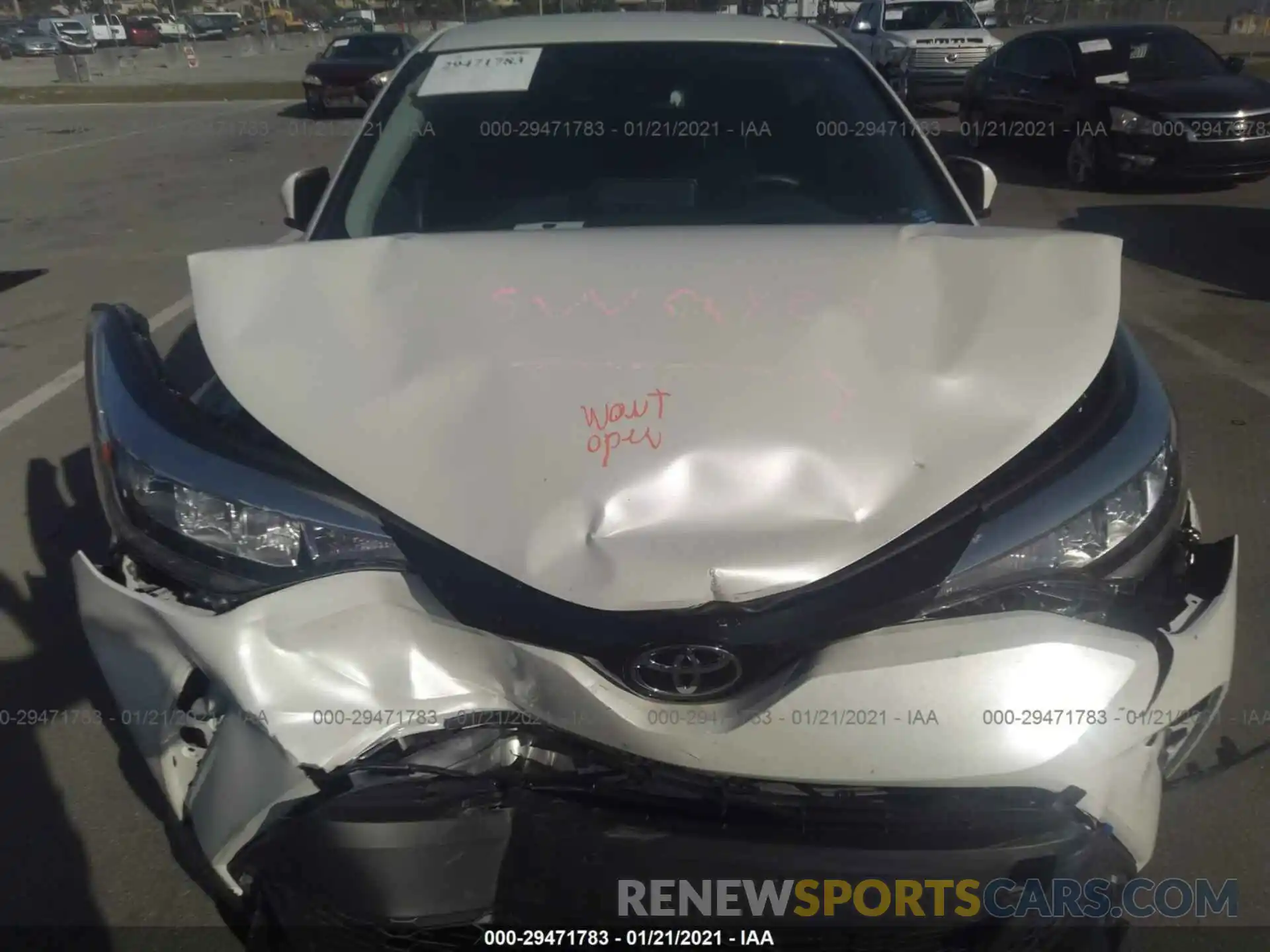 10 Photograph of a damaged car JTNKHMBX6M1098773 TOYOTA C-HR 2021