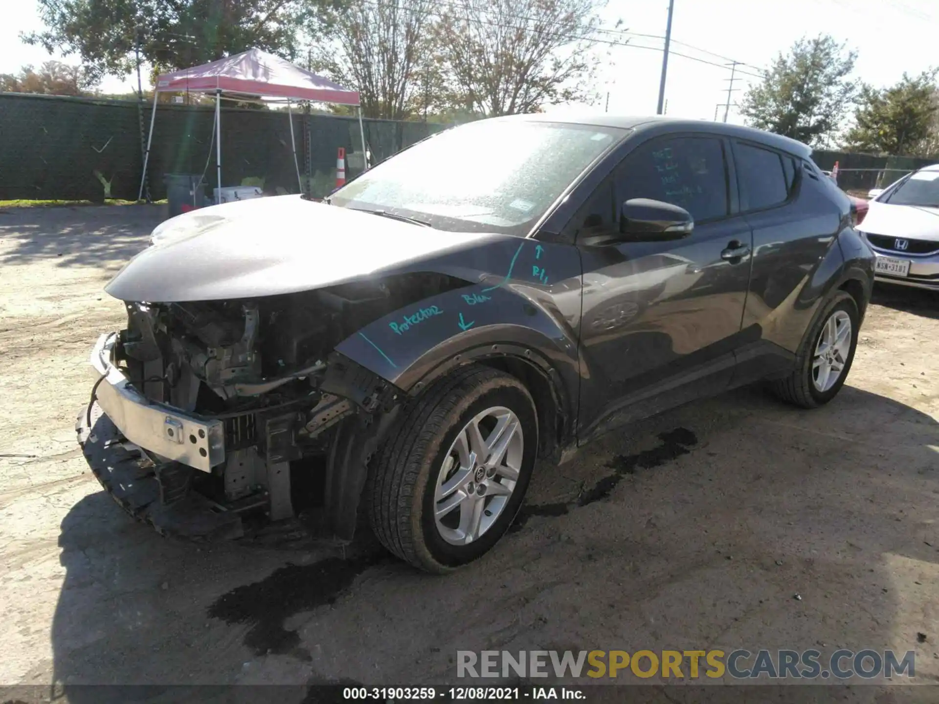 2 Photograph of a damaged car JTNKHMBX7M1114902 TOYOTA C-HR 2021