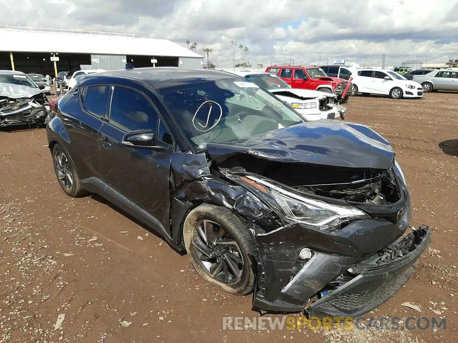 1 Photograph of a damaged car JTNKHMBX9M1095012 TOYOTA C-HR 2021