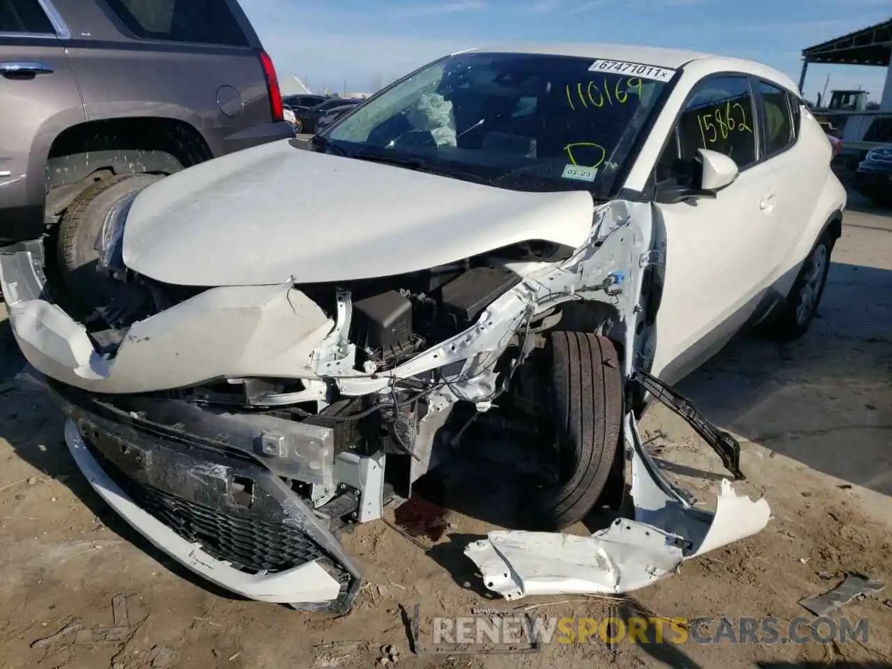 2 Photograph of a damaged car JTNKHMBX9M1110169 TOYOTA C-HR 2021