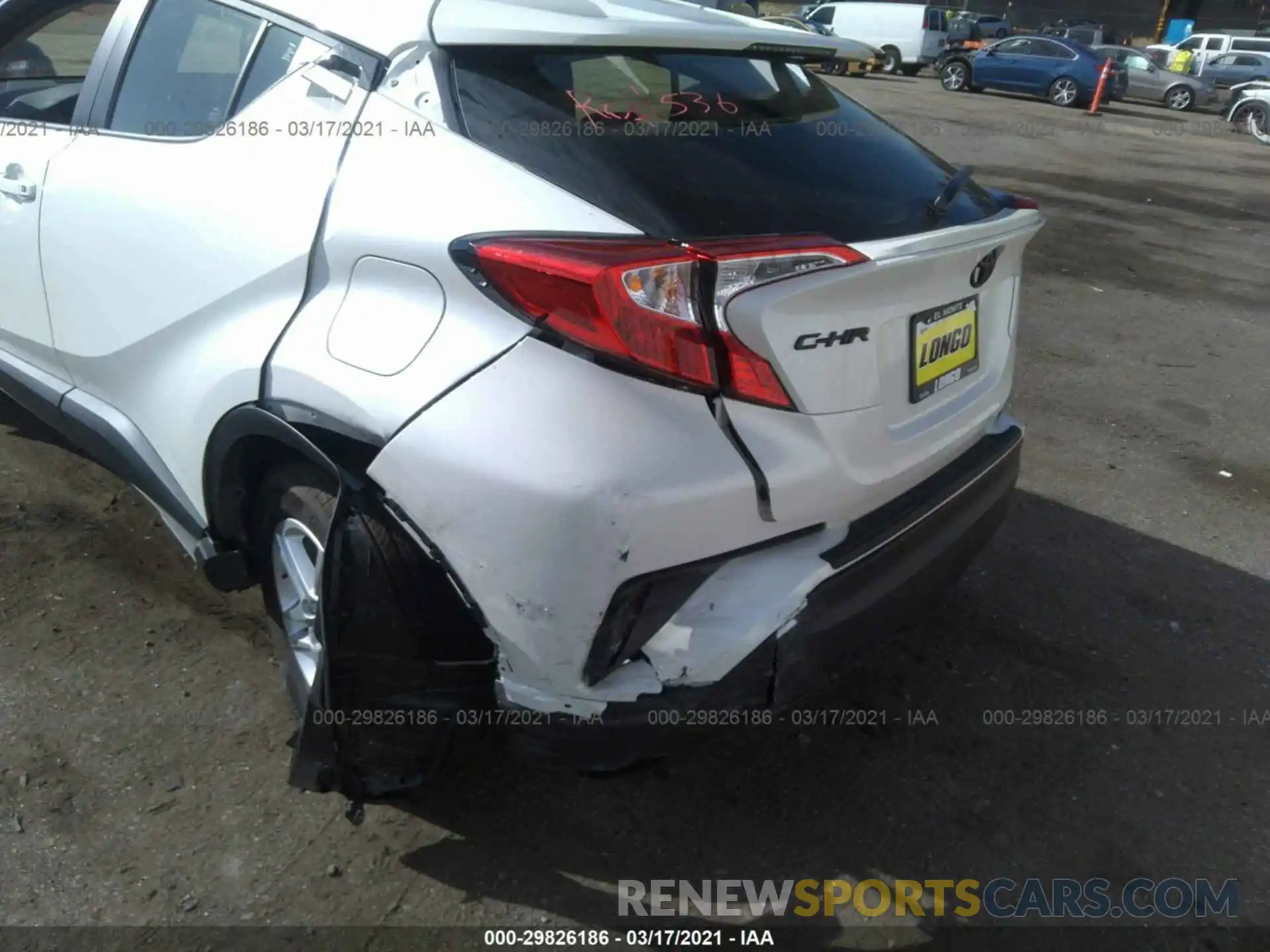 6 Photograph of a damaged car JTNKHMBXXM1108060 TOYOTA C-HR 2021