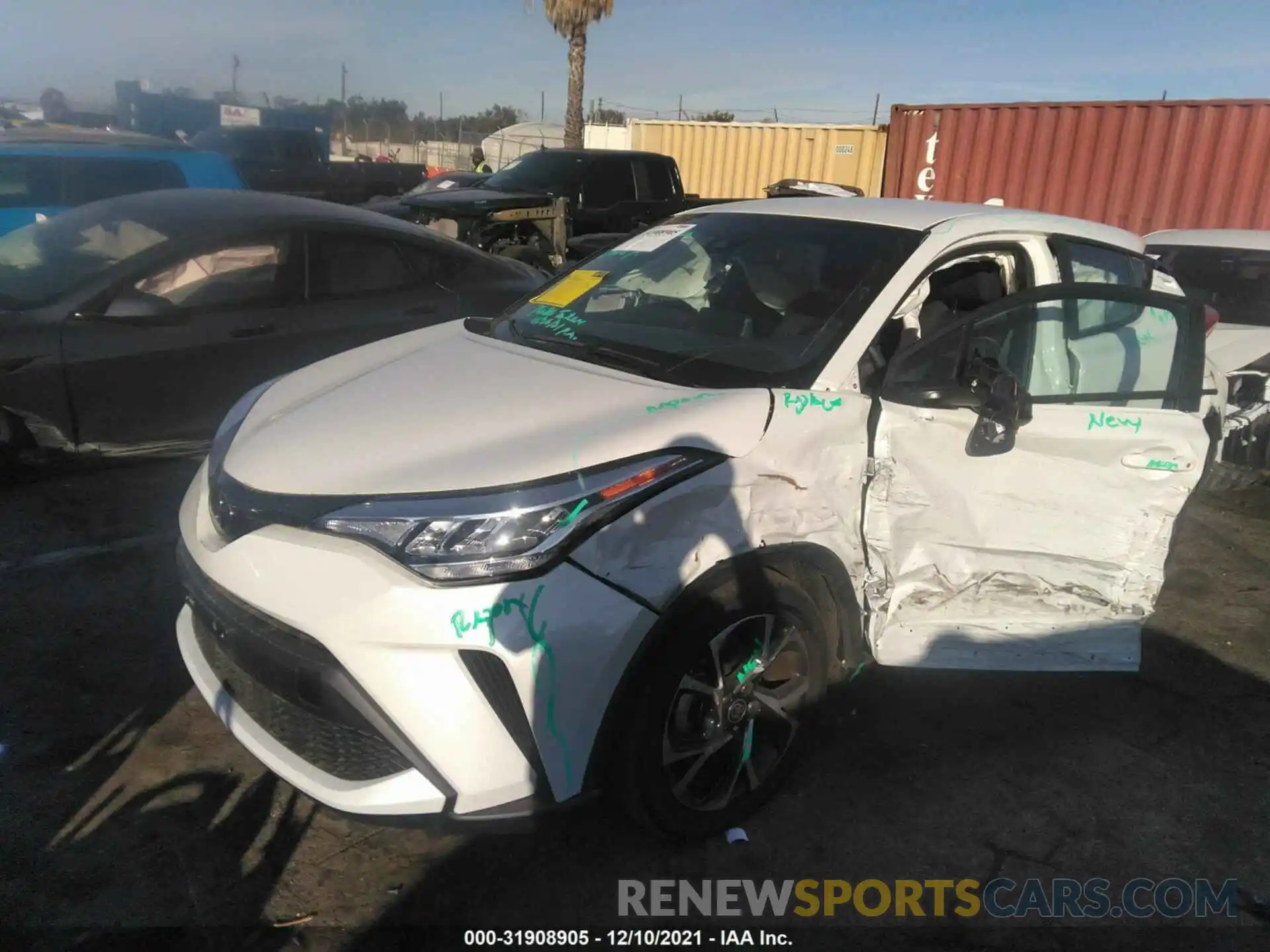 2 Photograph of a damaged car NMTKHMBX4MR133414 TOYOTA C-HR 2021