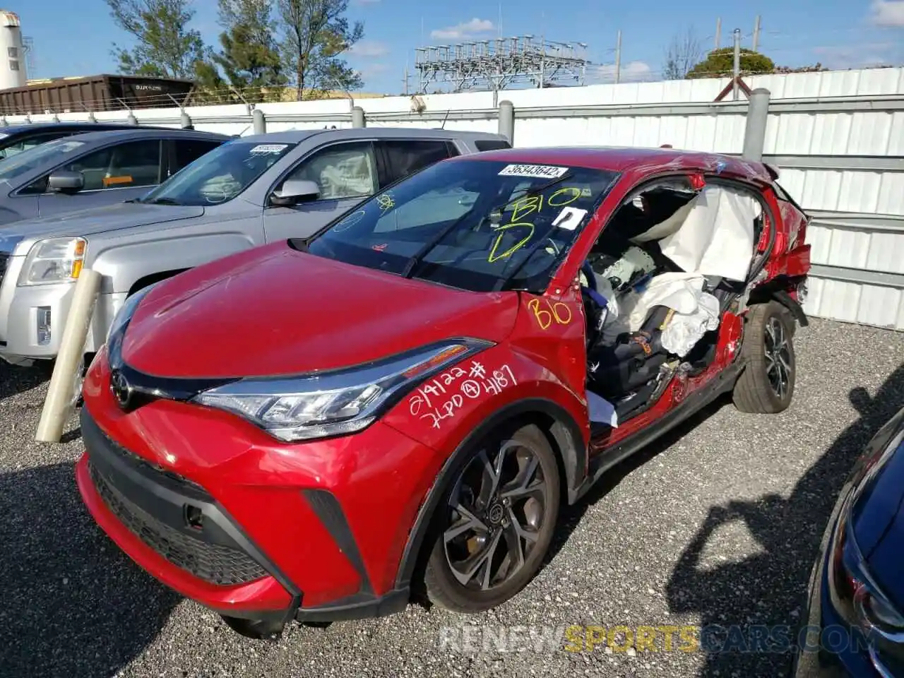 2 Photograph of a damaged car NMTKHMBX7MR124187 TOYOTA C-HR 2021