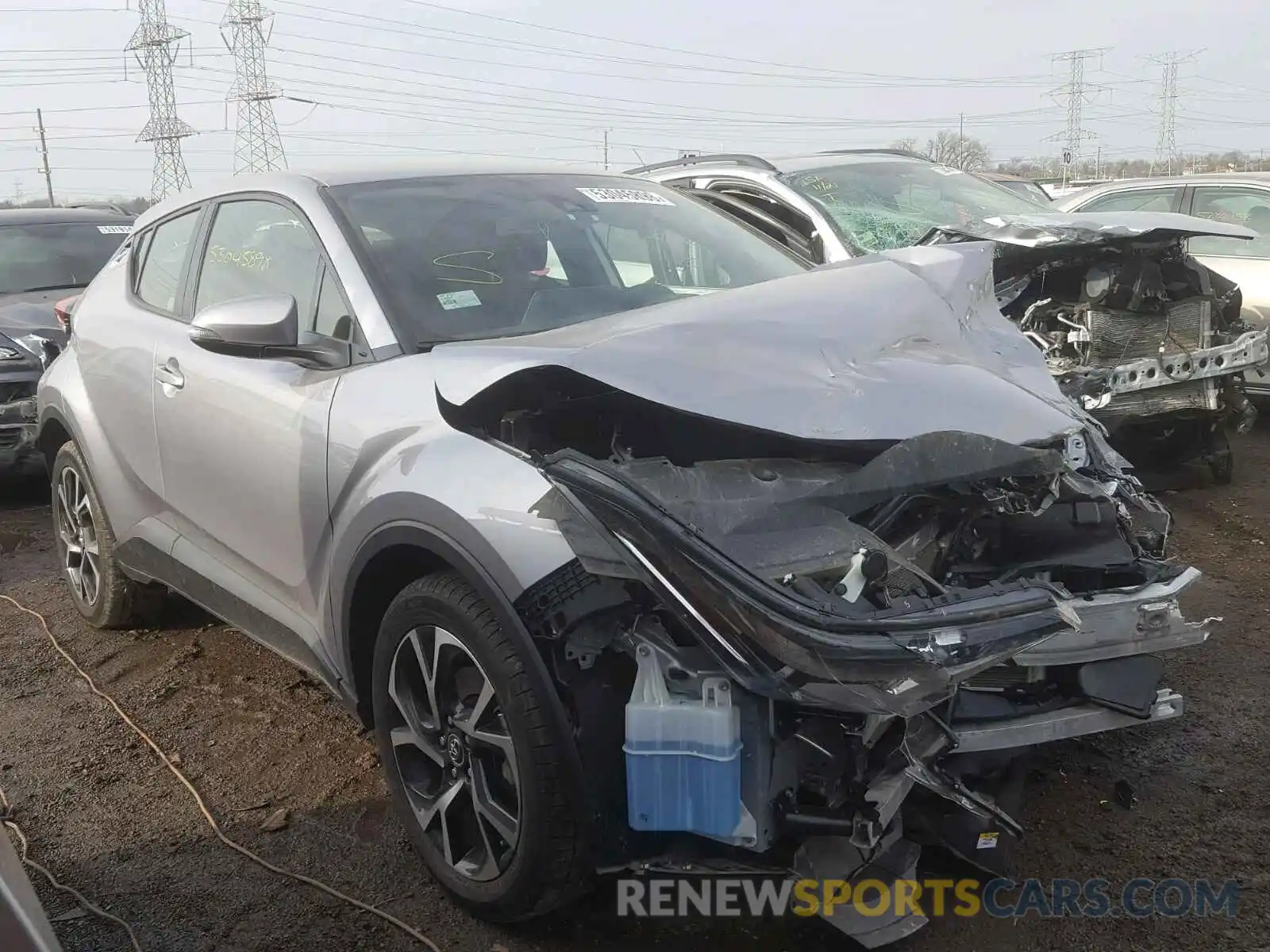 1 Photograph of a damaged car JTNKHMBX0K1012449 TOYOTA C-HR XLE 2019