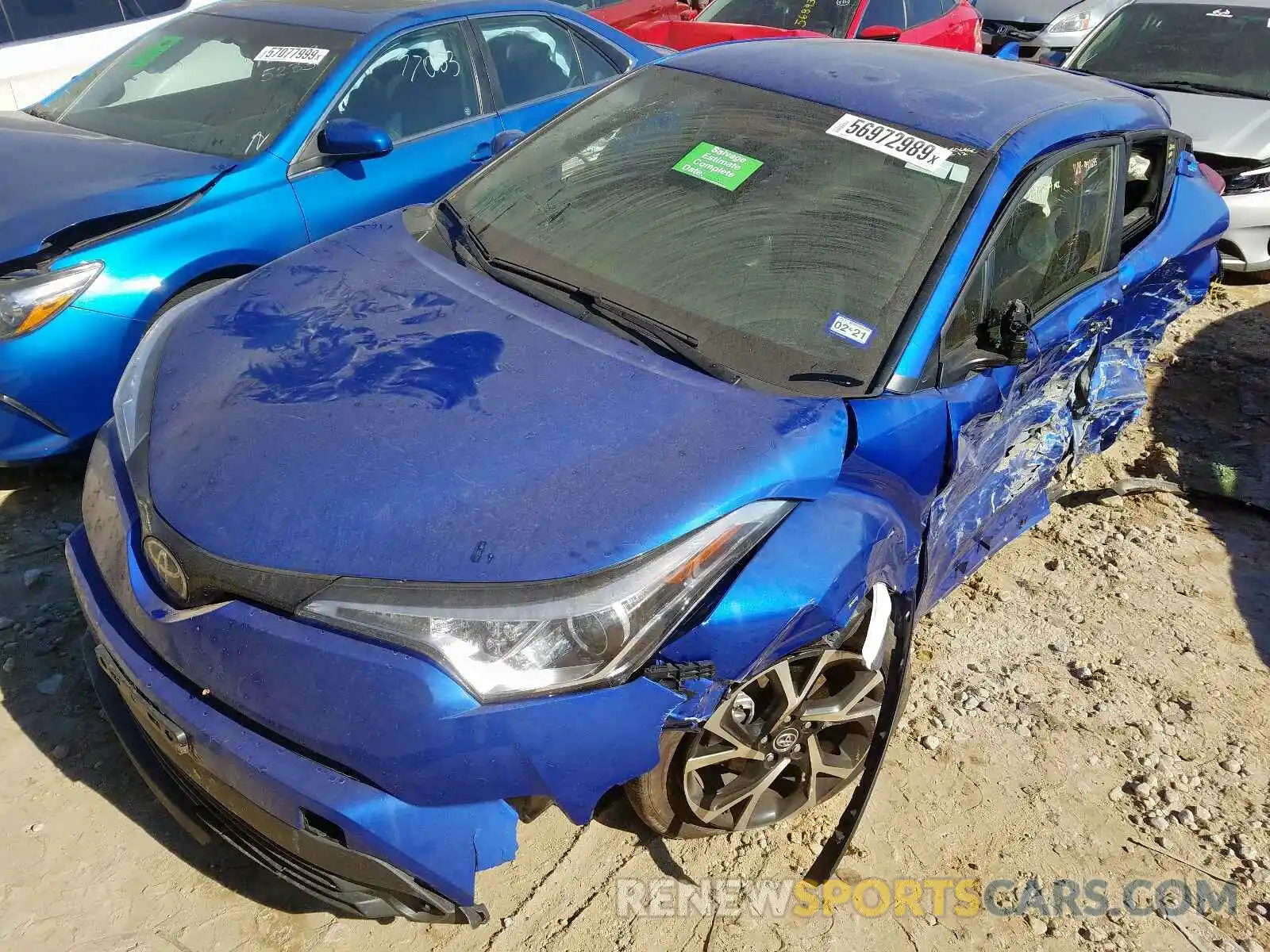 2 Photograph of a damaged car JTNKHMBX1K1036582 TOYOTA C-HR XLE 2019