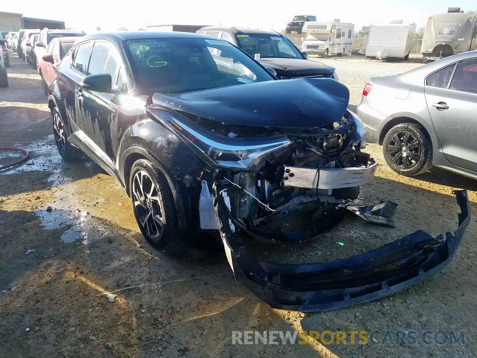 1 Photograph of a damaged car JTNKHMBX1K1051597 TOYOTA C-HR XLE 2019