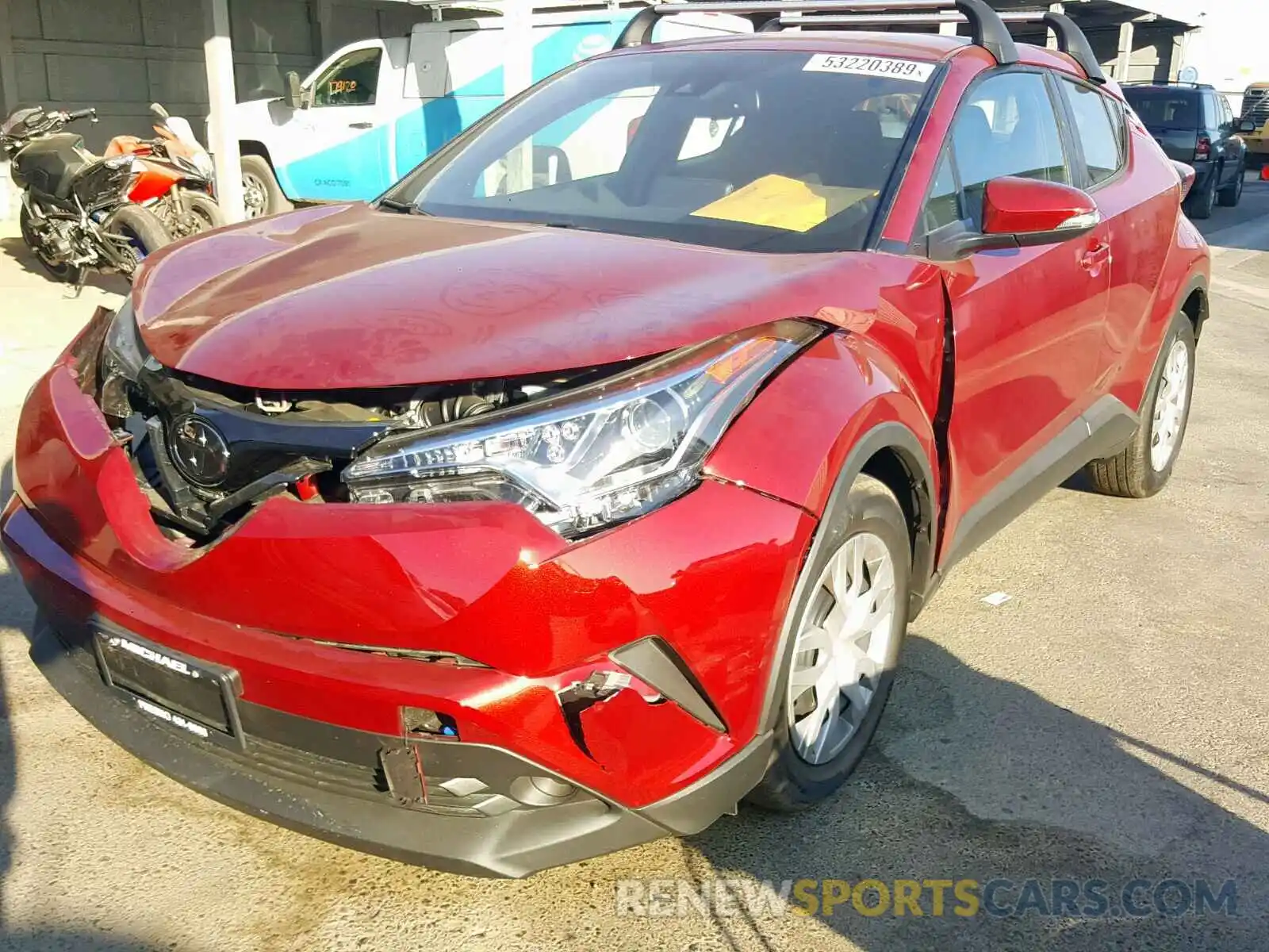 2 Photograph of a damaged car JTNKHMBX5K1047813 TOYOTA C-HR XLE 2019