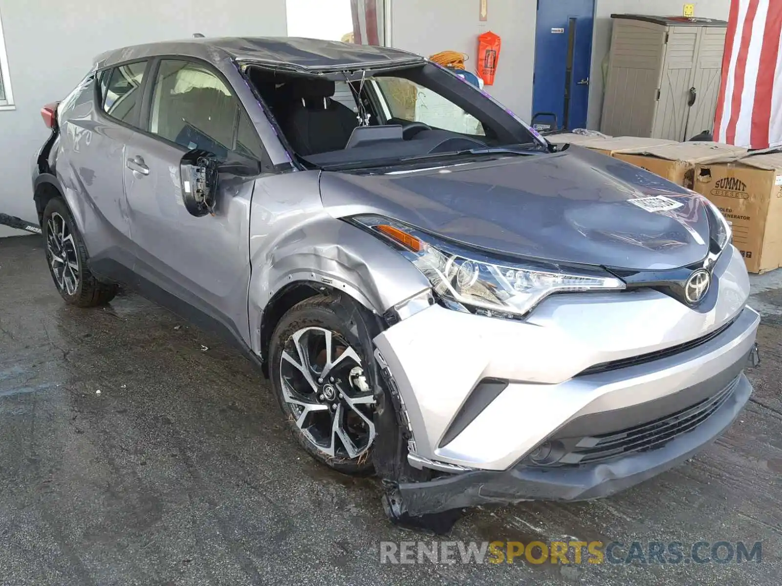 1 Photograph of a damaged car JTNKHMBX8K1012375 TOYOTA C-HR XLE 2019