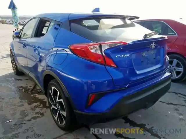 3 Photograph of a damaged car JTNKHMBX8K1036630 TOYOTA C-HR XLE 2019