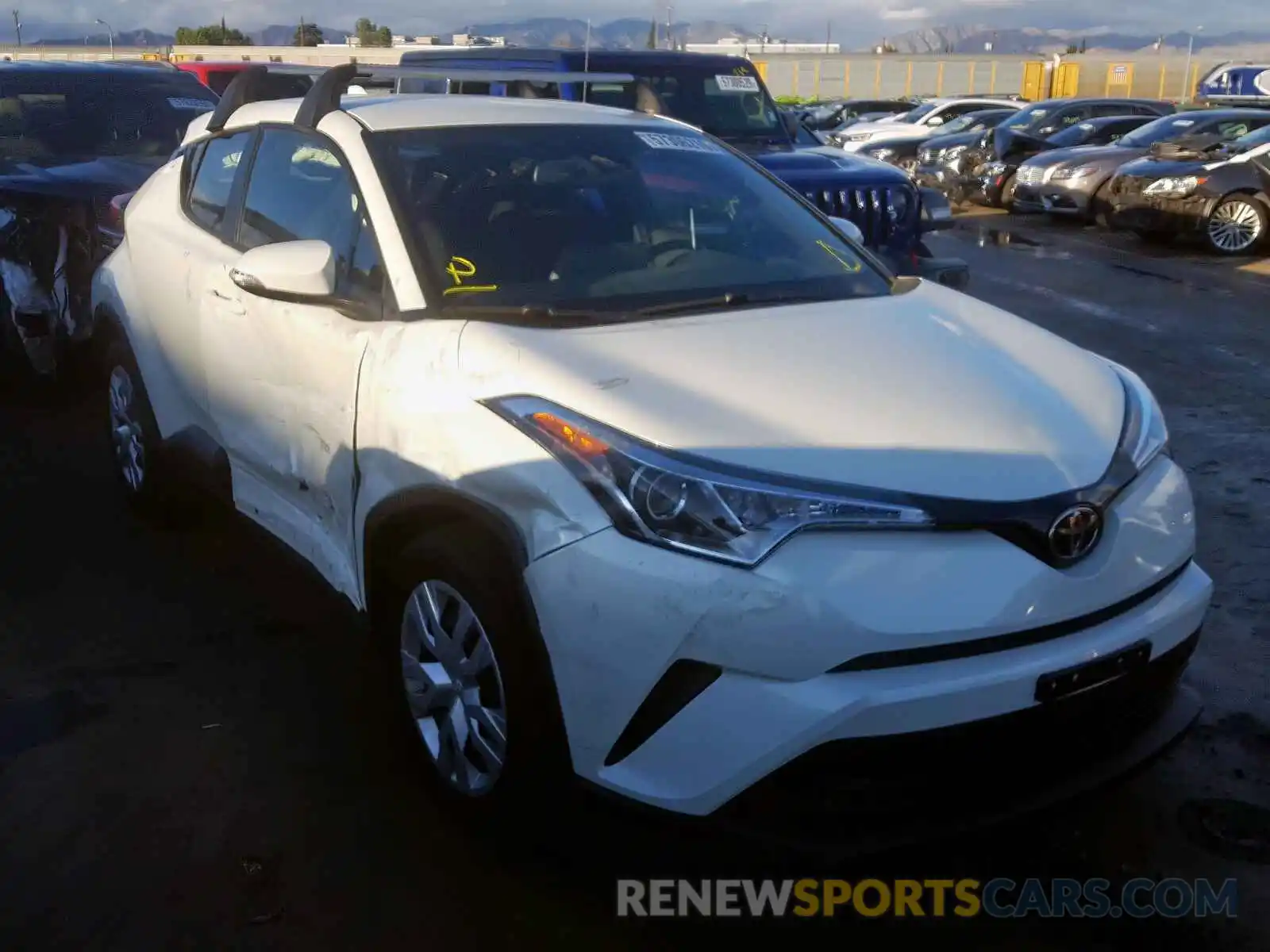 1 Photograph of a damaged car JTNKHMBX8K1043335 TOYOTA C-HR XLE 2019