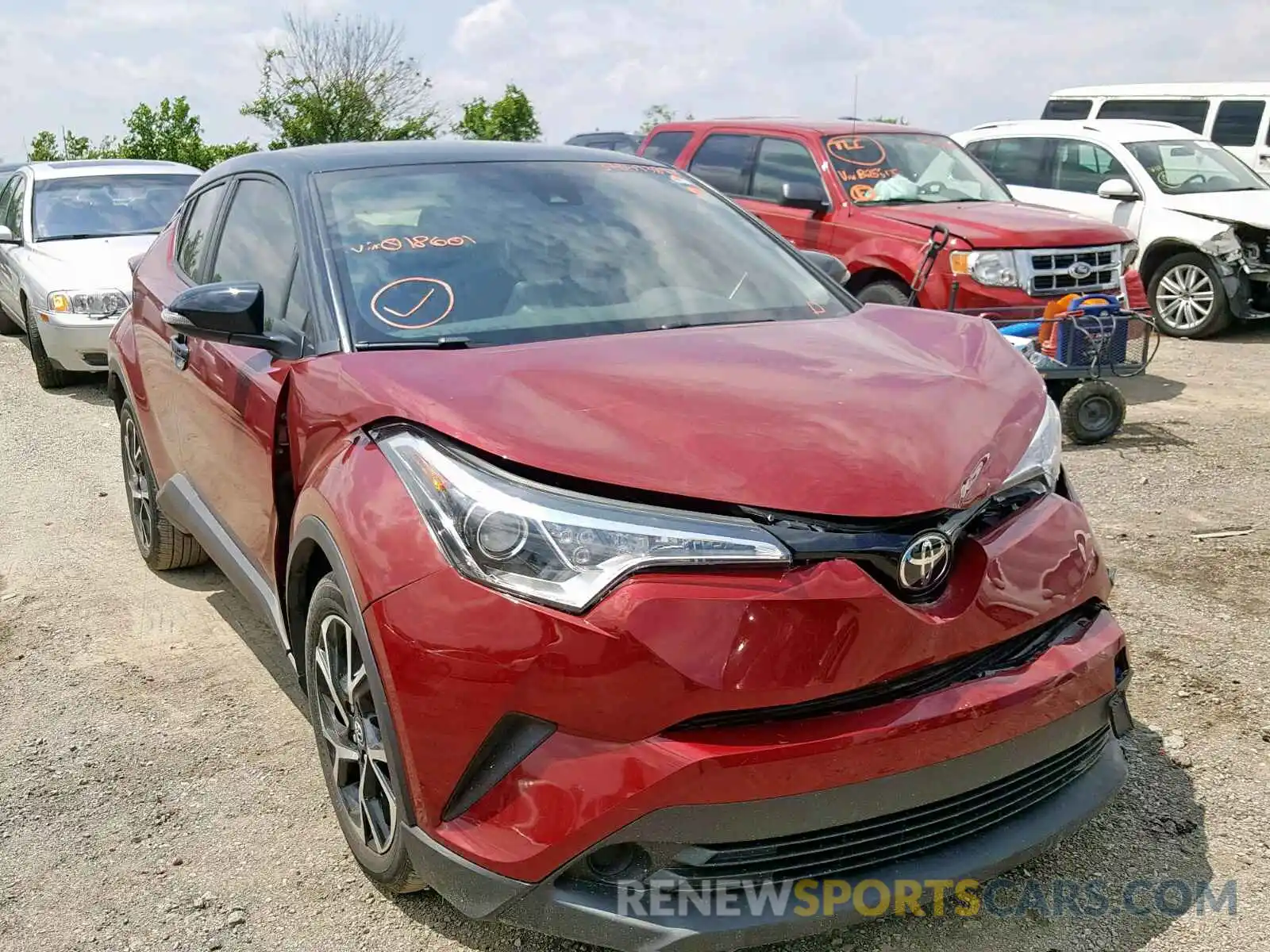 1 Photograph of a damaged car JTNKHMBXXK1018601 TOYOTA C-HR XLE 2019