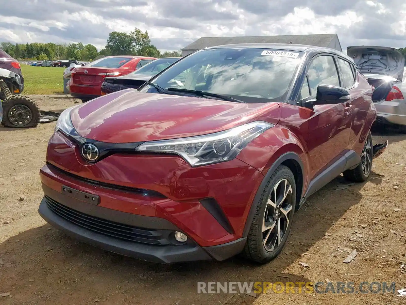 2 Фотография поврежденного автомобиля JTNKHMBXXK1025452 TOYOTA C-HR XLE 2019