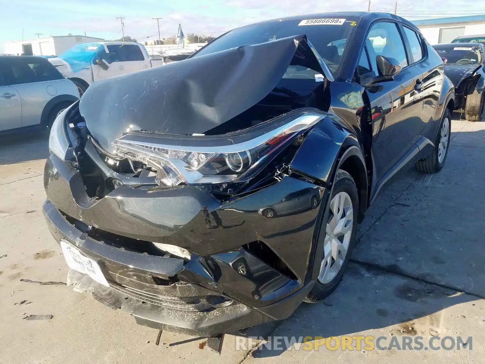 2 Photograph of a damaged car NMTKHMBX1KR098926 TOYOTA C-HR XLE 2019