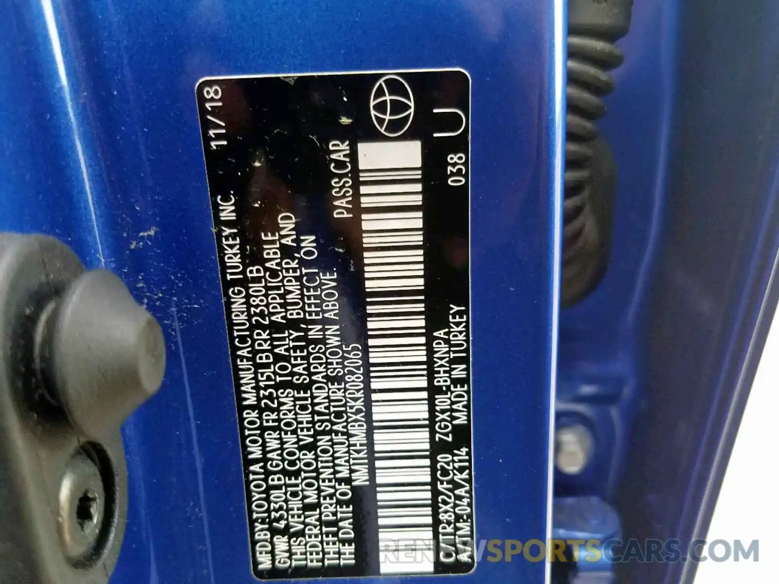 10 Фотография поврежденного автомобиля NMTKHMBX5KR082065 TOYOTA C-HR XLE 2019