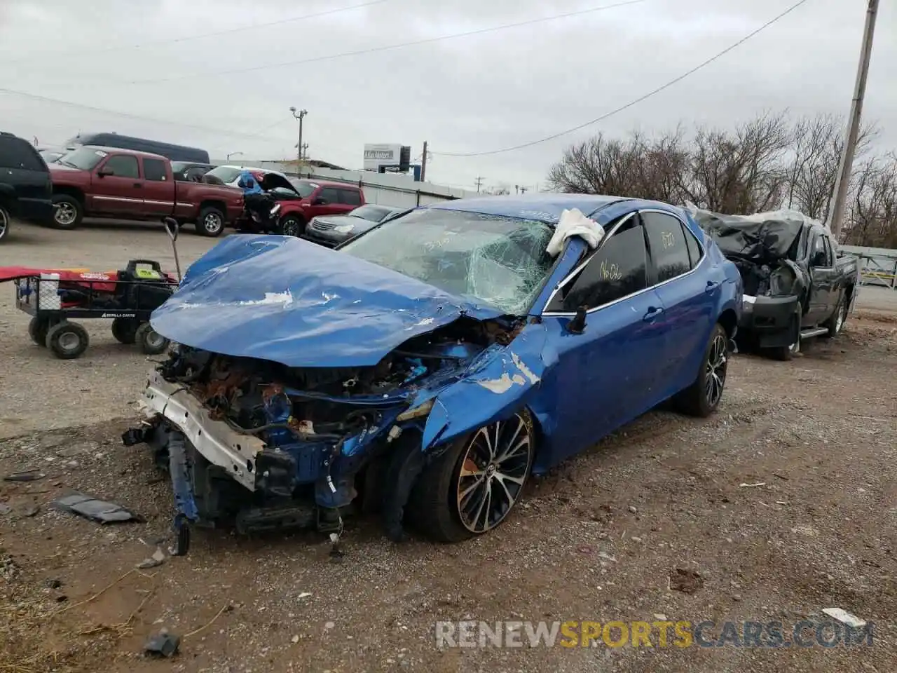 2 Photograph of a damaged car 4T1B11HK0KU167239 TOYOTA CAMRY 2019