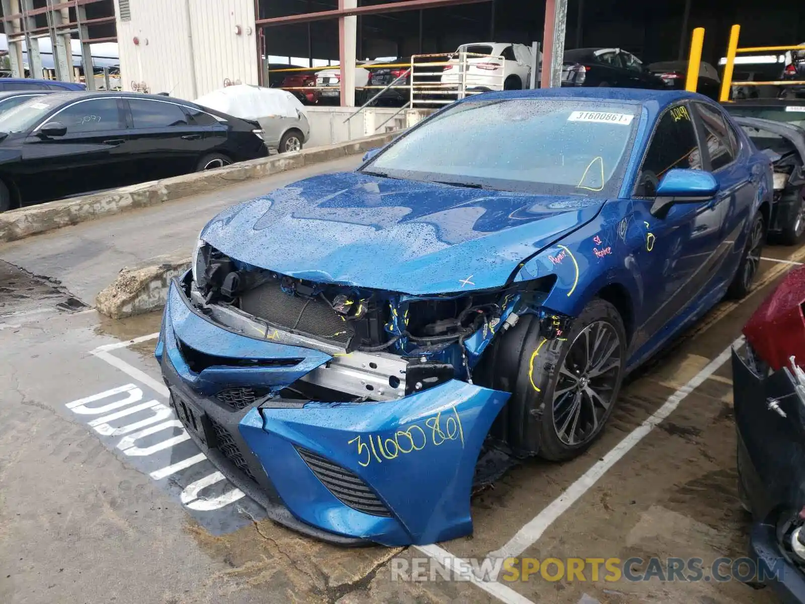 2 Photograph of a damaged car 4T1B11HK0KU219596 TOYOTA CAMRY 2019