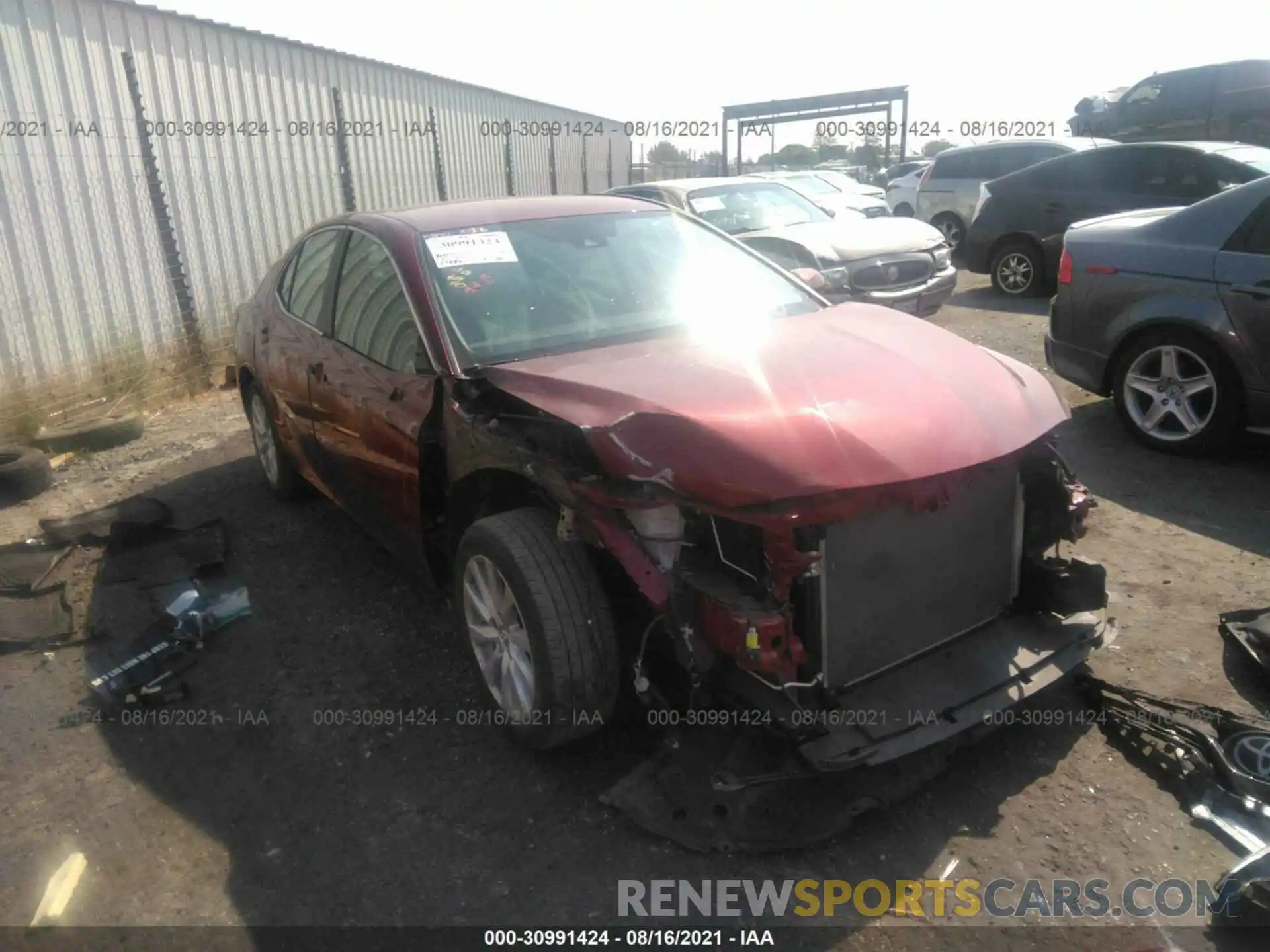 1 Photograph of a damaged car 4T1B11HK0KU246104 TOYOTA CAMRY 2019