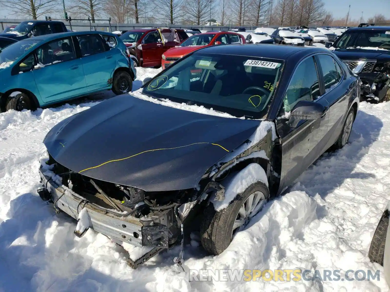 2 Photograph of a damaged car 4T1B11HK0KU254302 TOYOTA CAMRY 2019