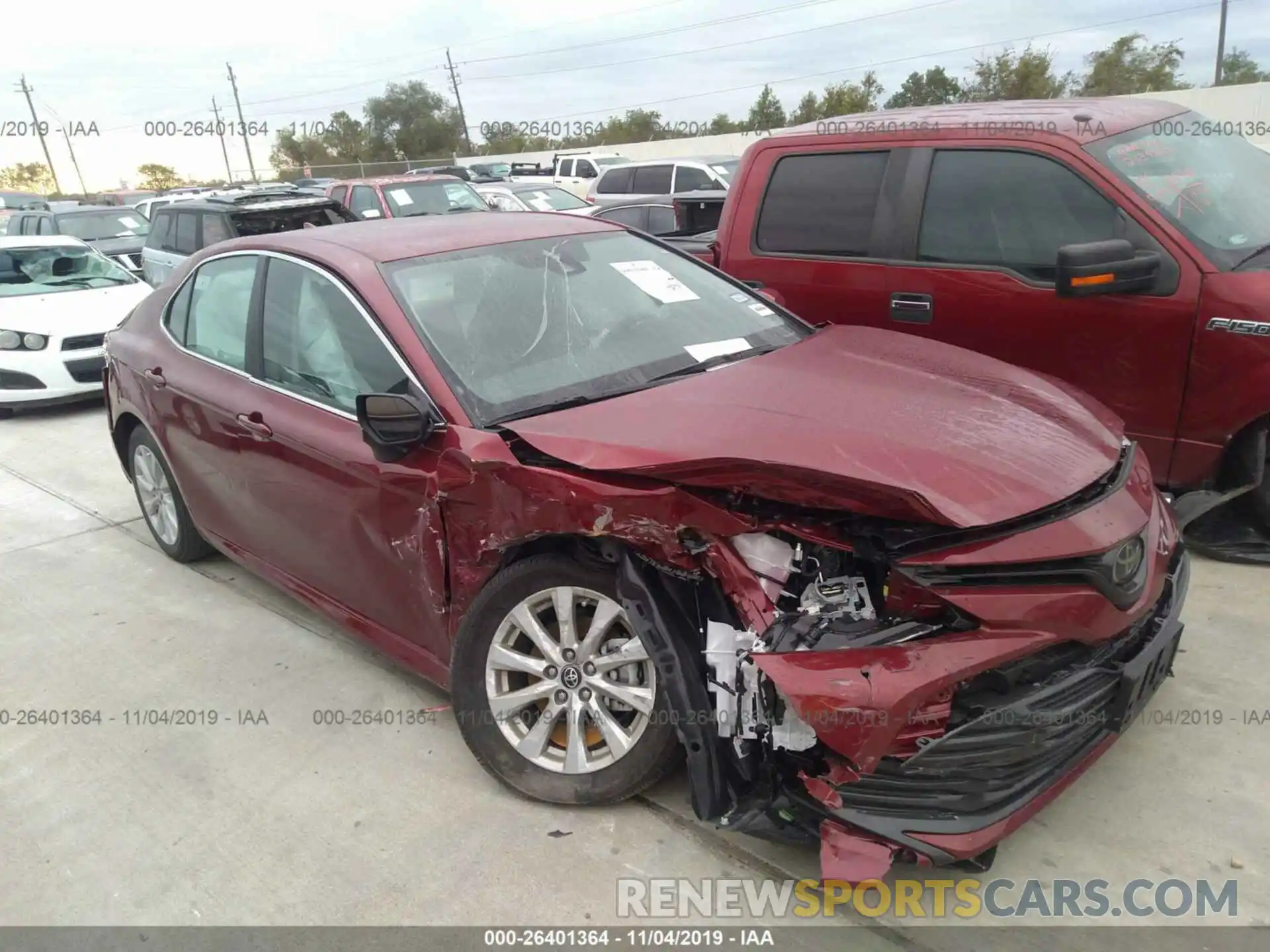 1 Photograph of a damaged car 4T1B11HK0KU291432 TOYOTA CAMRY 2019