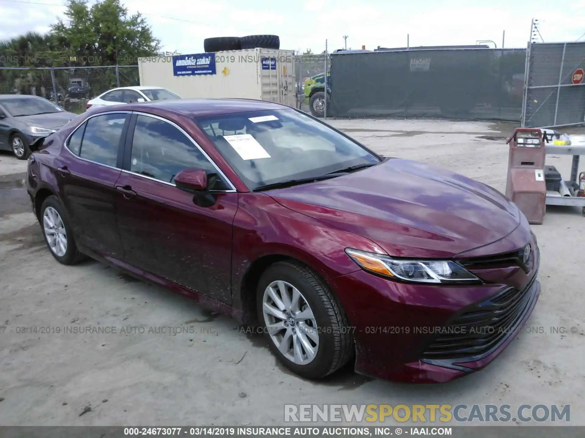 1 Photograph of a damaged car 4T1B11HK0KU720018 TOYOTA CAMRY 2019