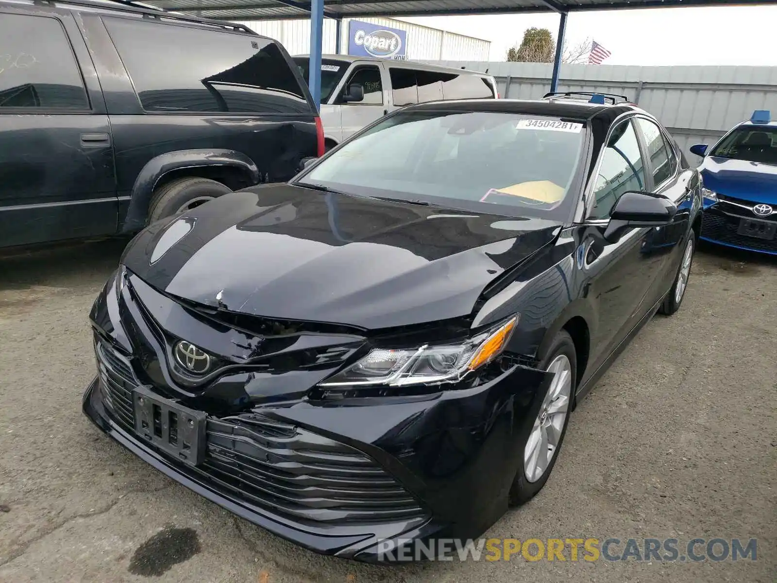 2 Photograph of a damaged car 4T1B11HK0KU727549 TOYOTA CAMRY 2019