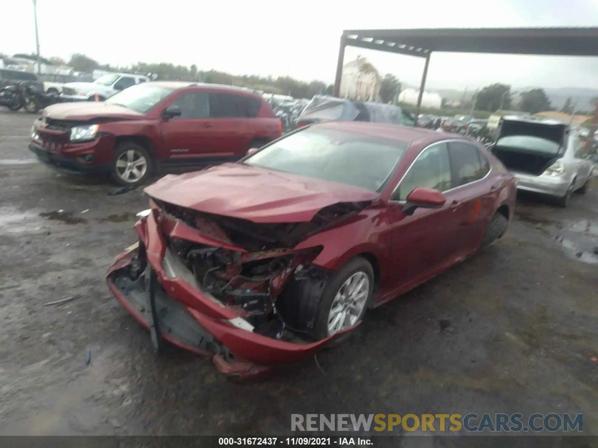 2 Photograph of a damaged car 4T1B11HK0KU727891 TOYOTA CAMRY 2019