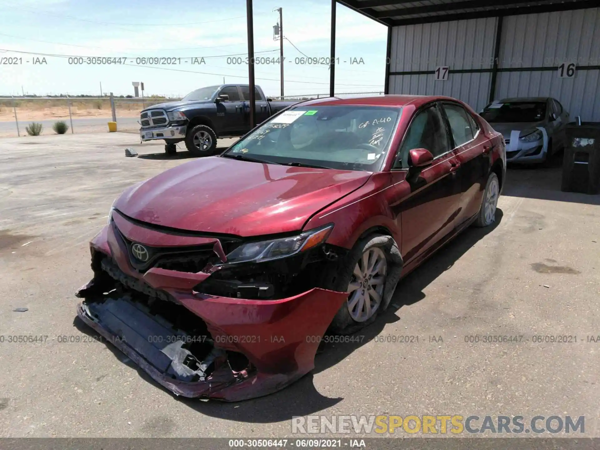 2 Photograph of a damaged car 4T1B11HK0KU729642 TOYOTA CAMRY 2019