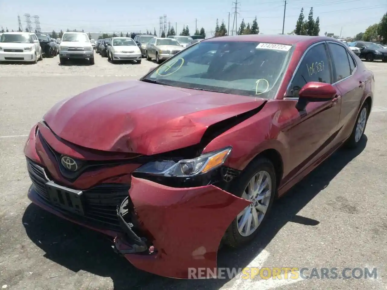 2 Photograph of a damaged car 4T1B11HK0KU754511 TOYOTA CAMRY 2019