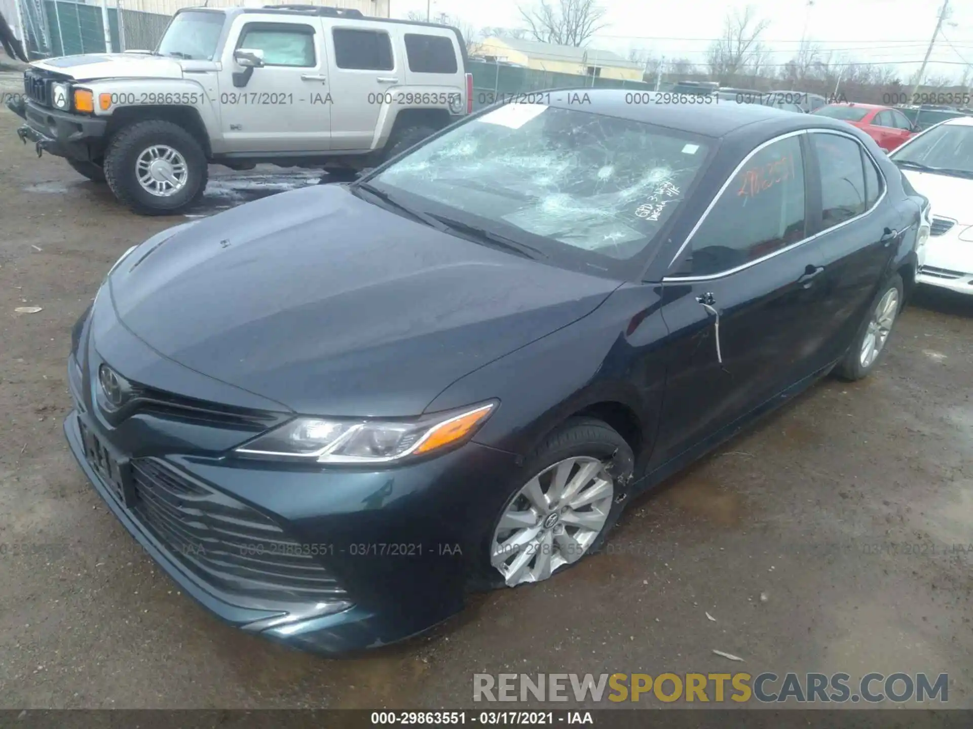 2 Photograph of a damaged car 4T1B11HK0KU790585 TOYOTA CAMRY 2019