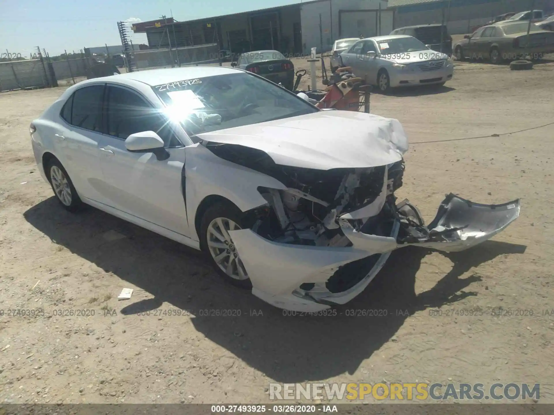 1 Photograph of a damaged car 4T1B11HK0KU838845 TOYOTA CAMRY 2019