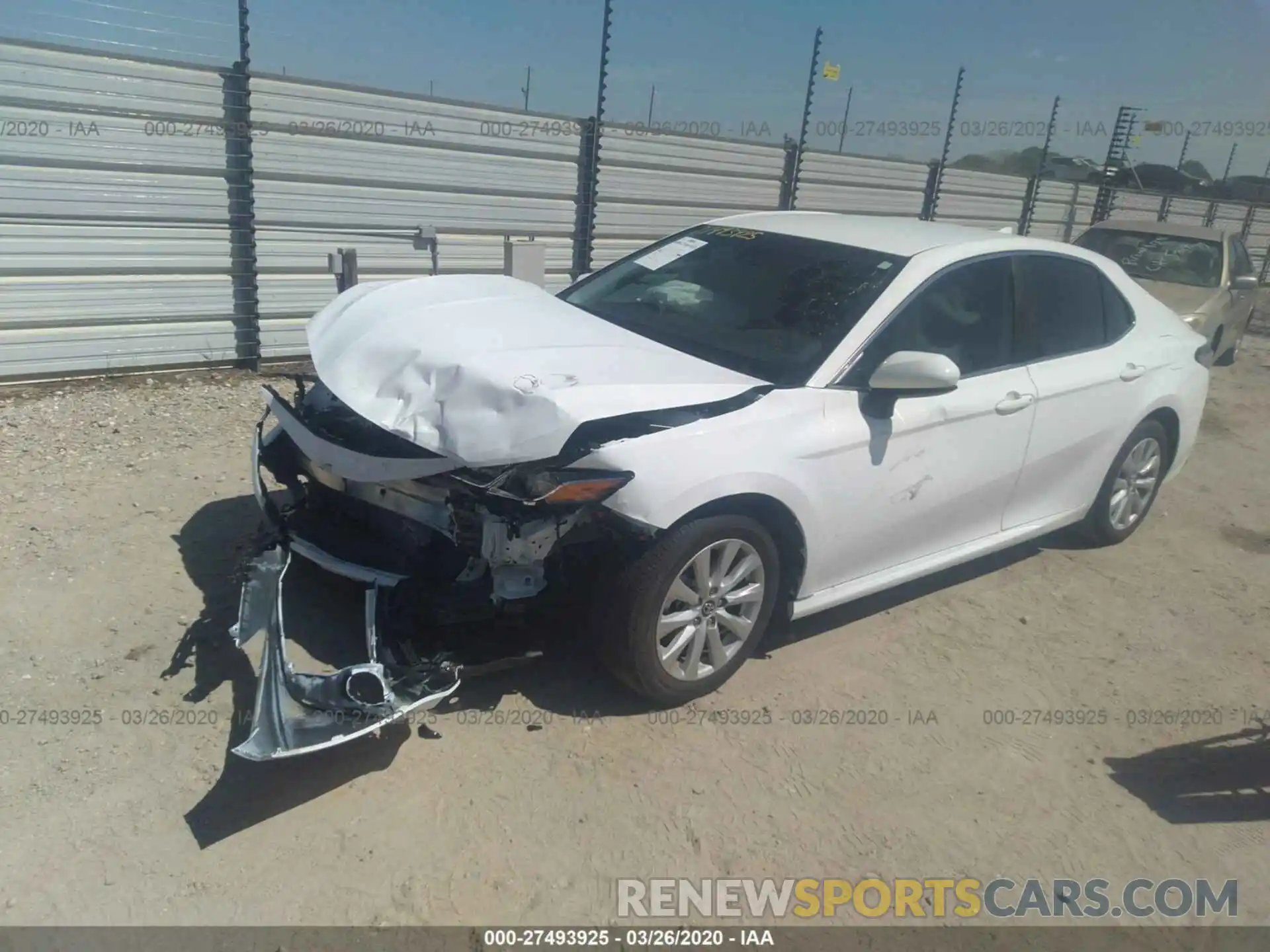 2 Photograph of a damaged car 4T1B11HK0KU838845 TOYOTA CAMRY 2019