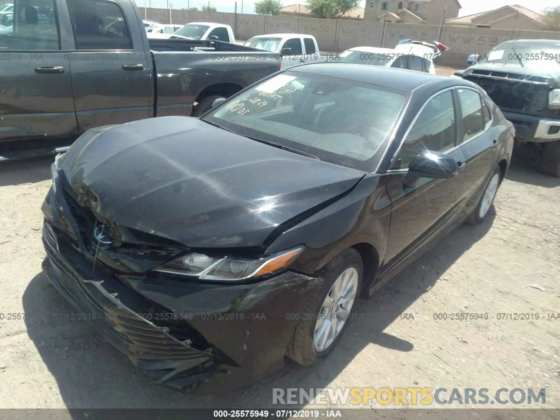 2 Photograph of a damaged car 4T1B11HK1KU228114 TOYOTA CAMRY 2019