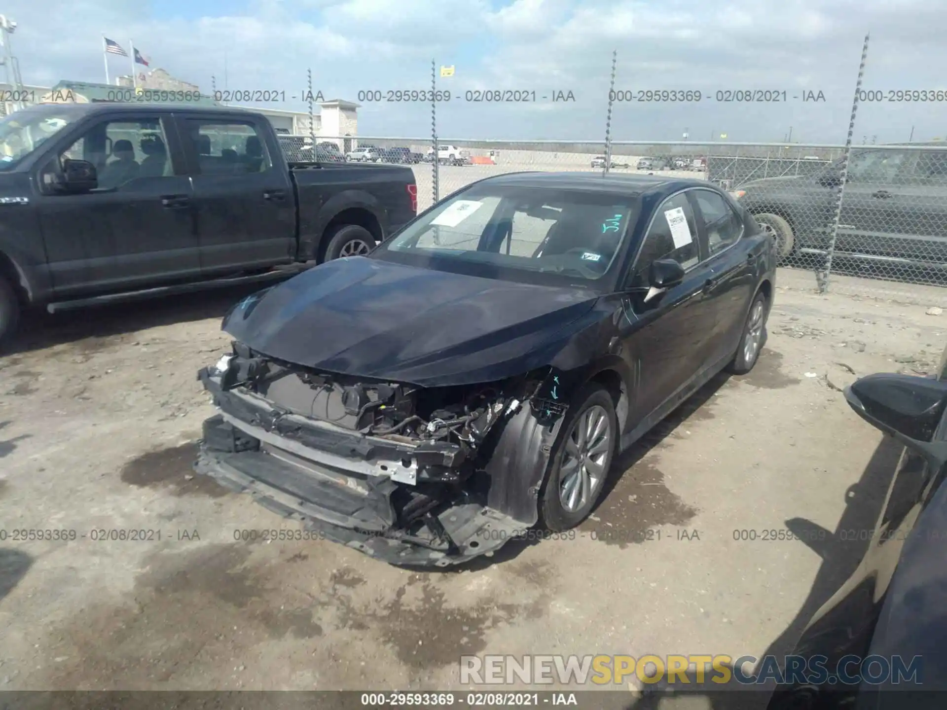 2 Photograph of a damaged car 4T1B11HK1KU237640 TOYOTA CAMRY 2019