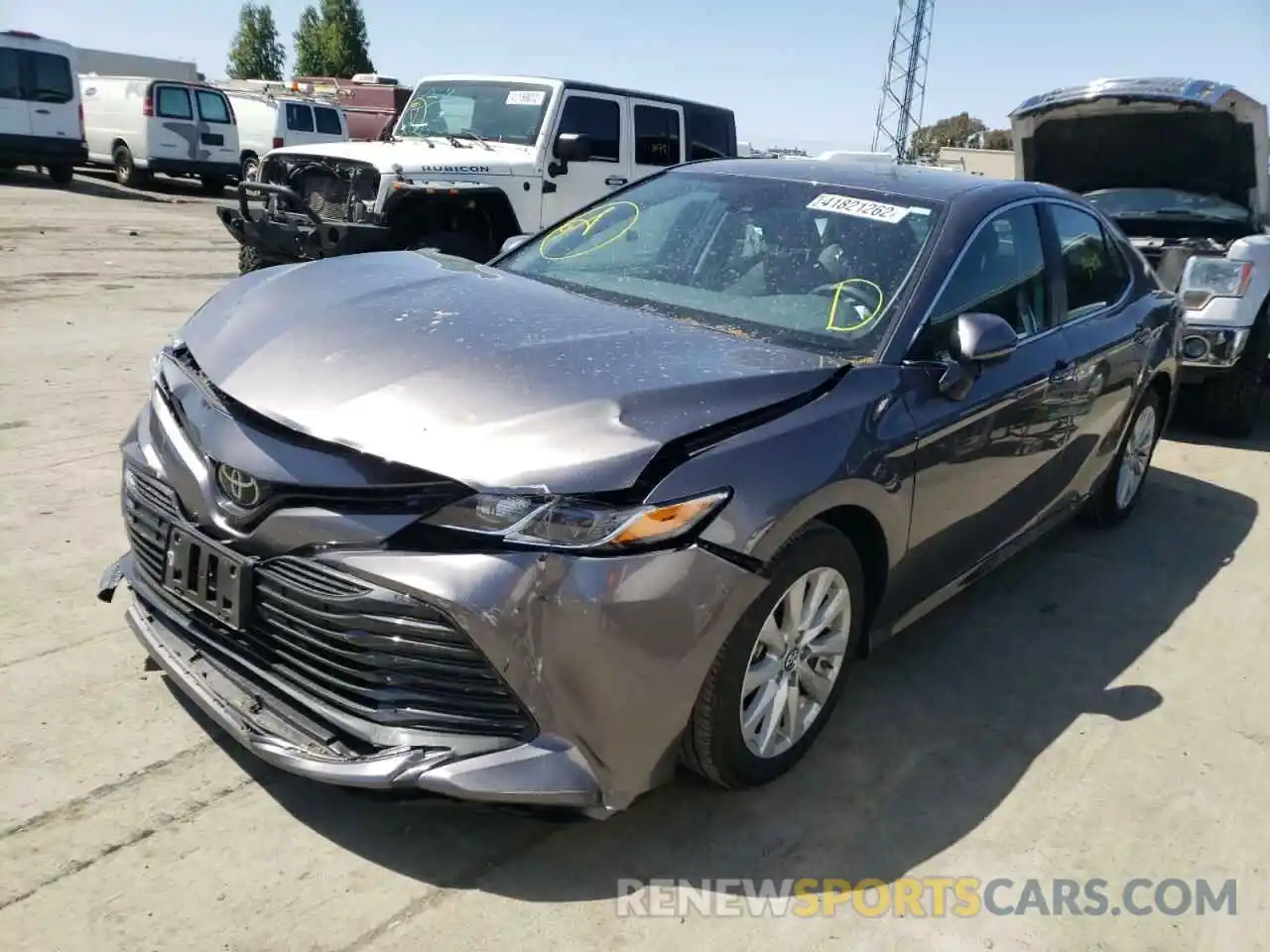 2 Photograph of a damaged car 4T1B11HK1KU837395 TOYOTA CAMRY 2019